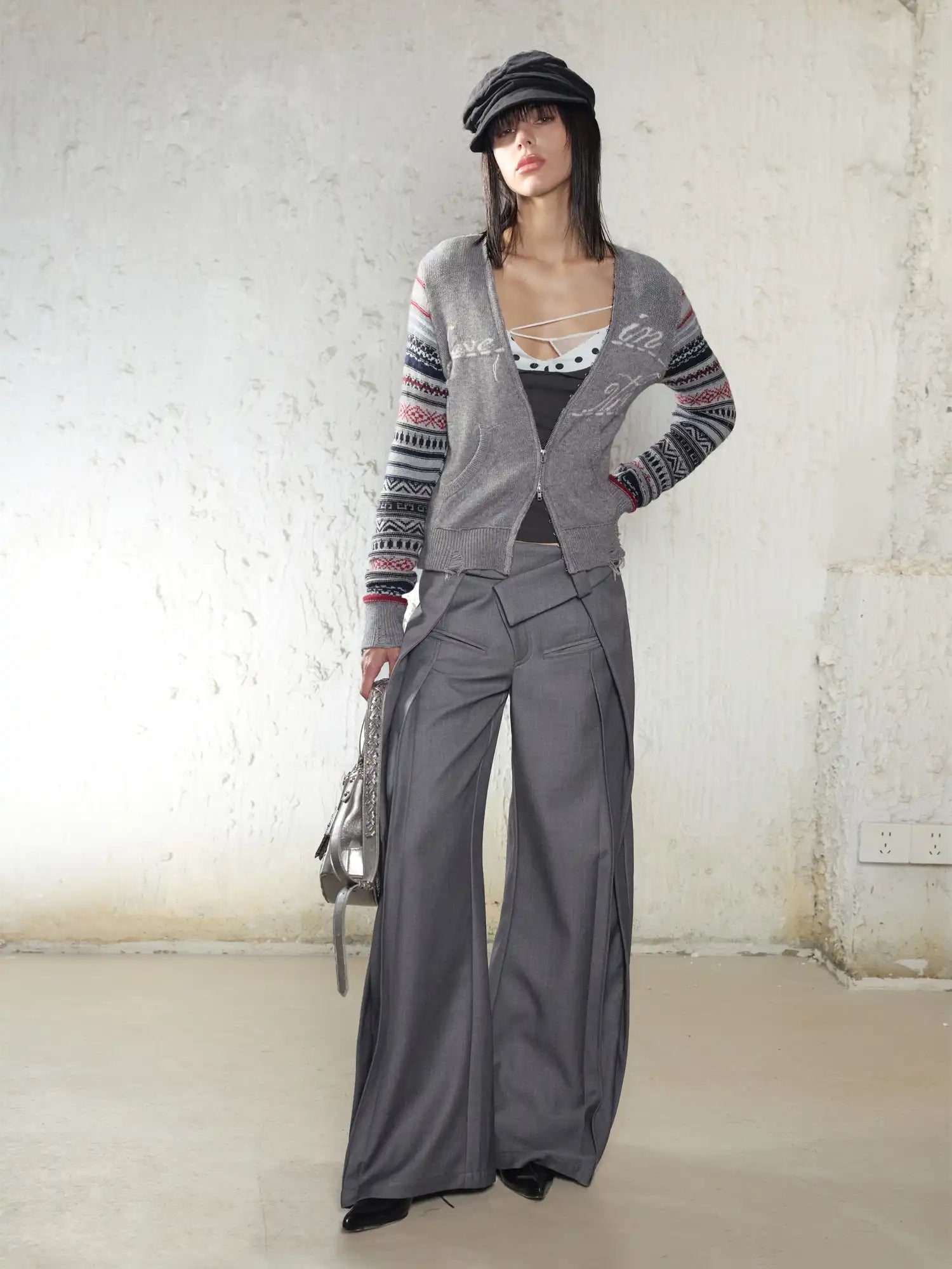 2th Desire Fair Isle Sleeve Cardigan | Canton Collective