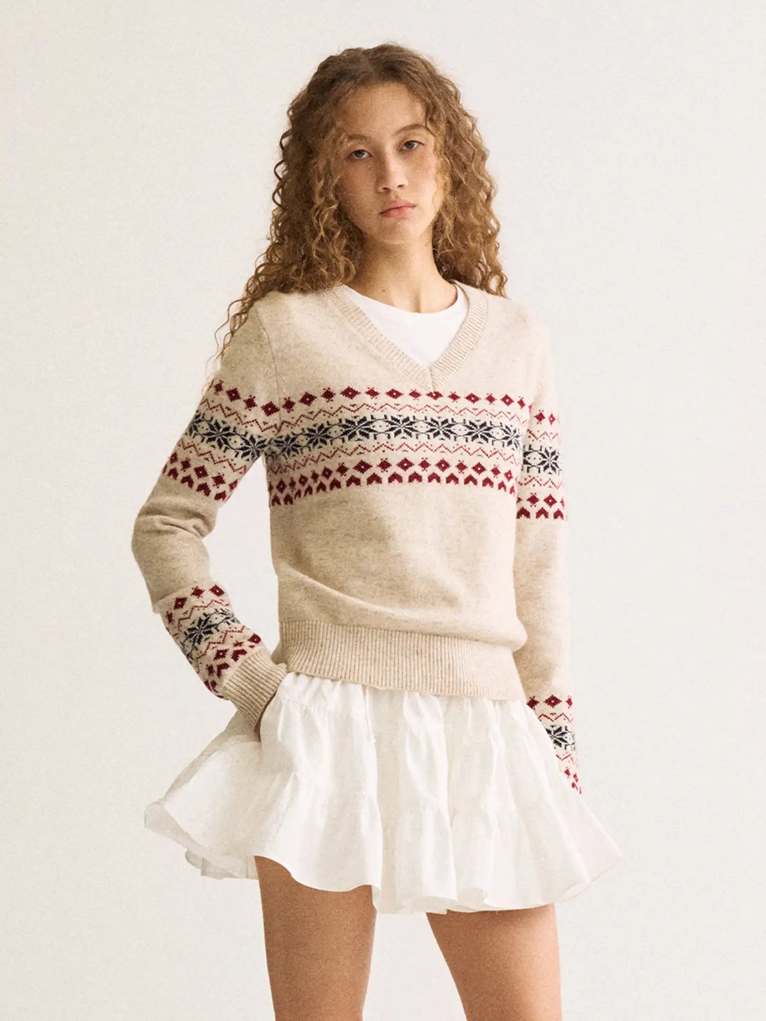 FirstFloor Fair Isle V-Neck Sweater | Canton Collective