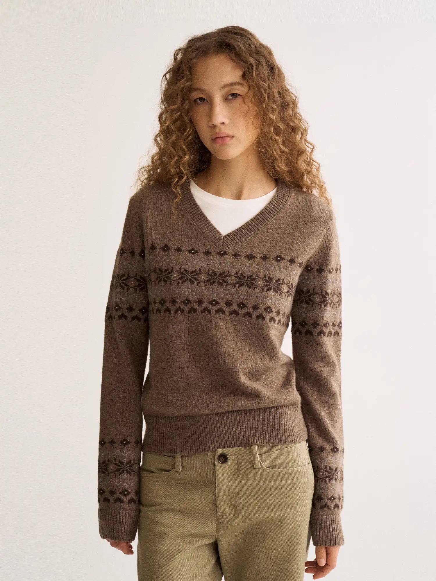FirstFloor Fair Isle V-Neck Sweater | Canton Collective