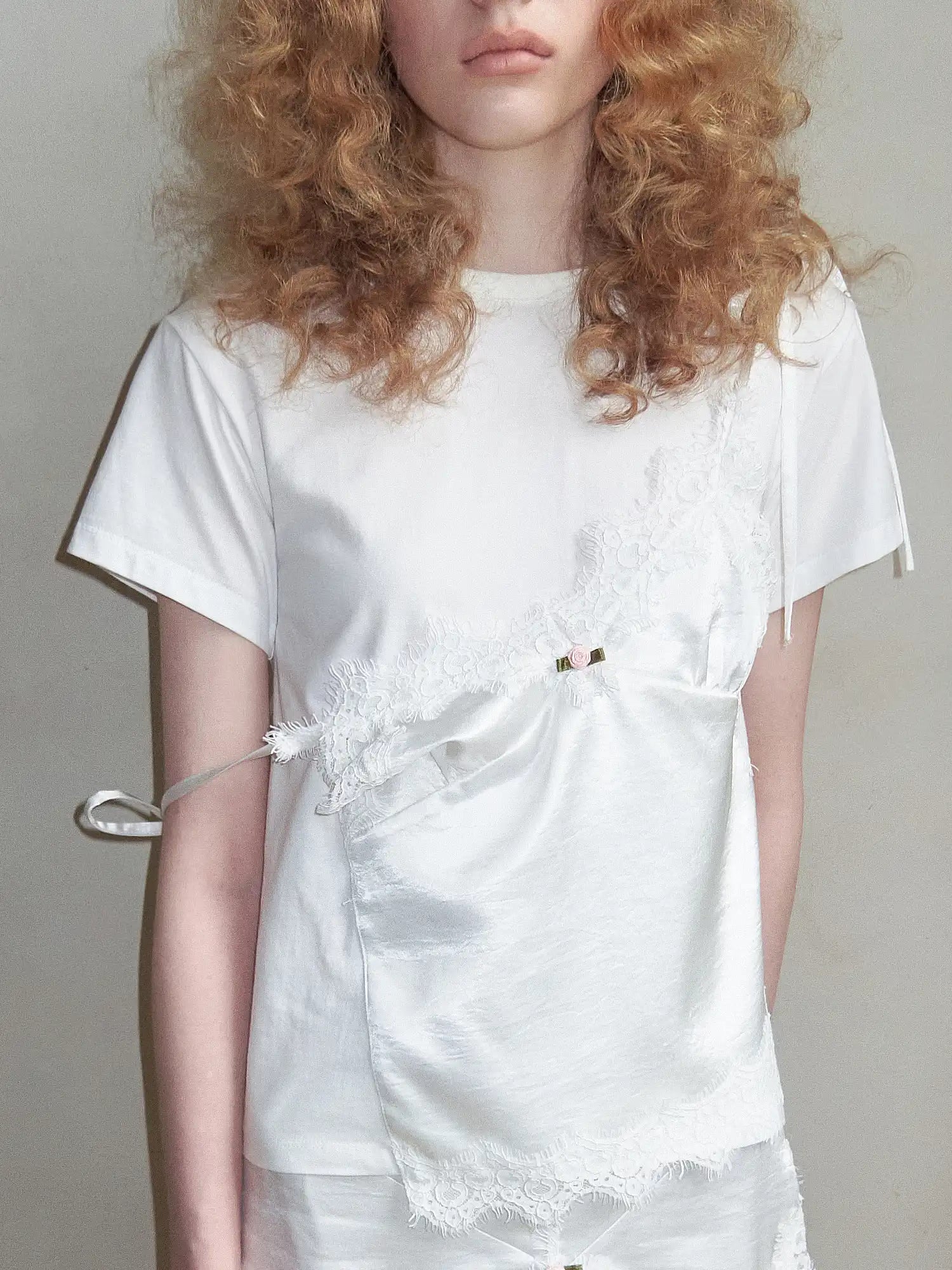 1Jinn Studio Faux-Layered Lace Cami Short Sleeve Tee | Canton Collective