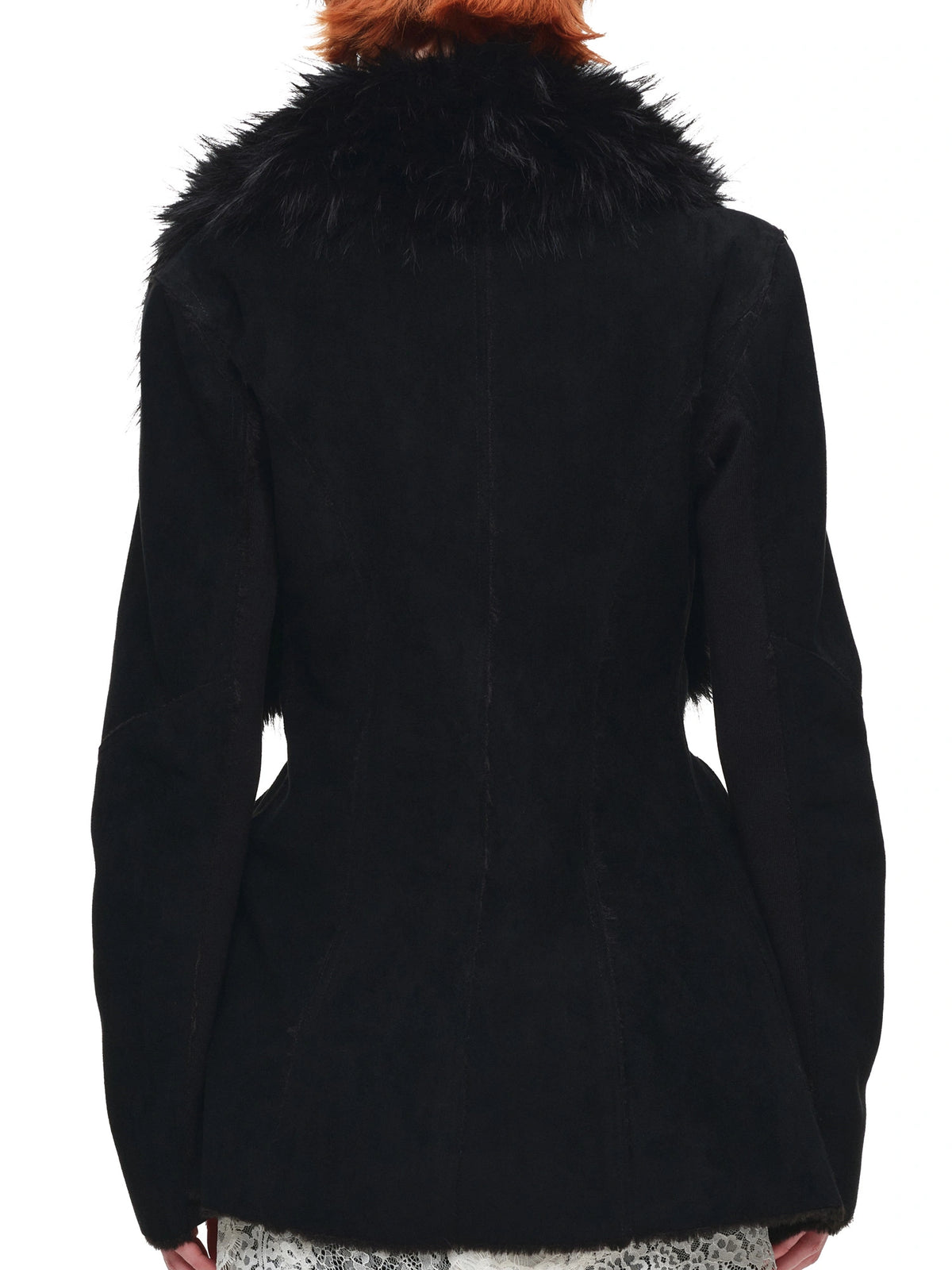 1Jinn Studio Faux Fur Suede Asymmetric Jacket | Canton Collective