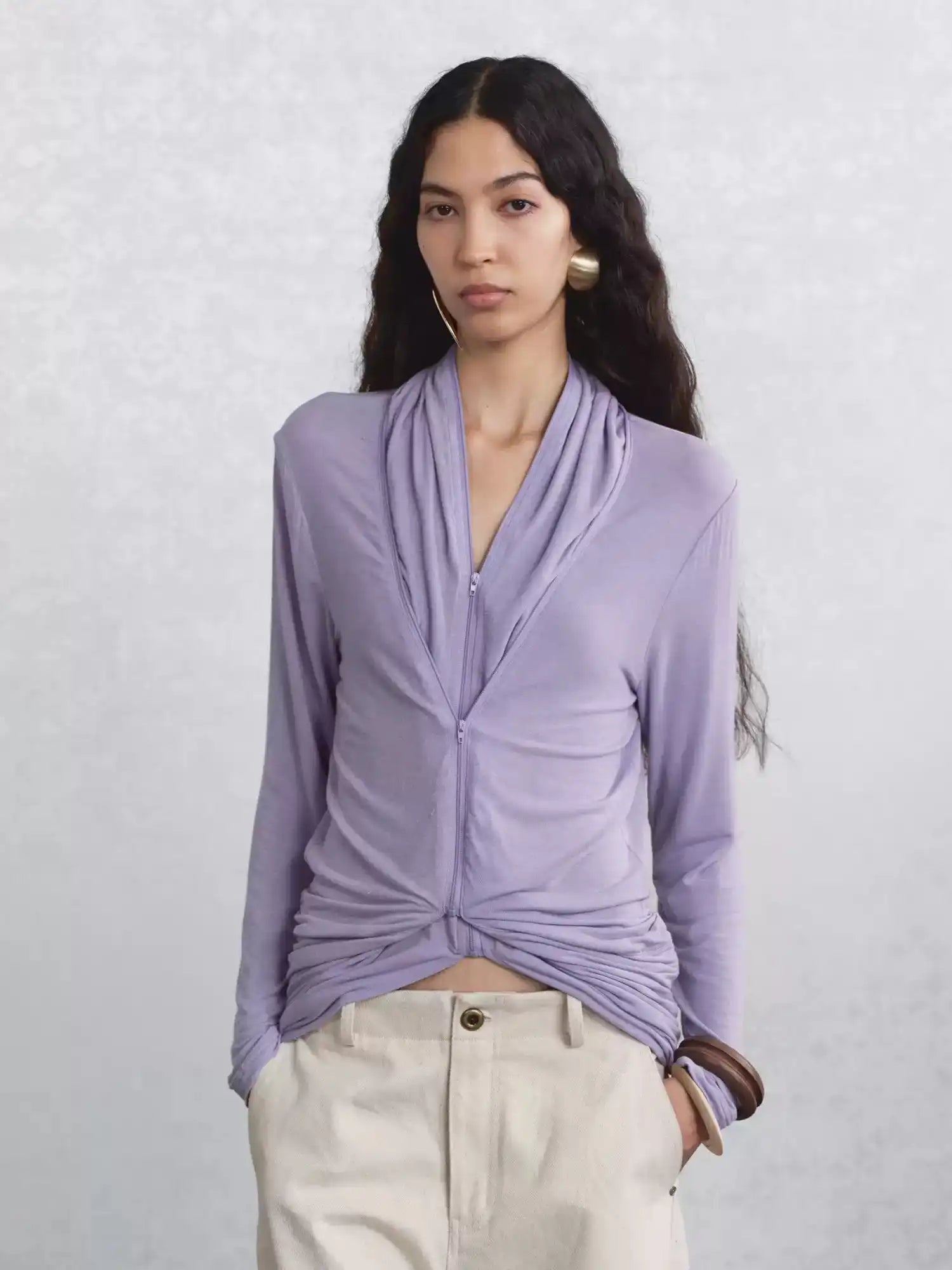 I'M STILL IN Faux Layered Zip Cardigan | Canton Collective