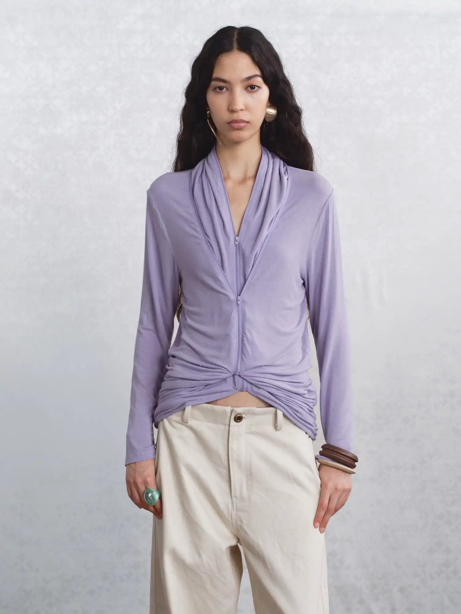 I'M STILL IN Faux Layered Zip Cardigan | Canton Collective