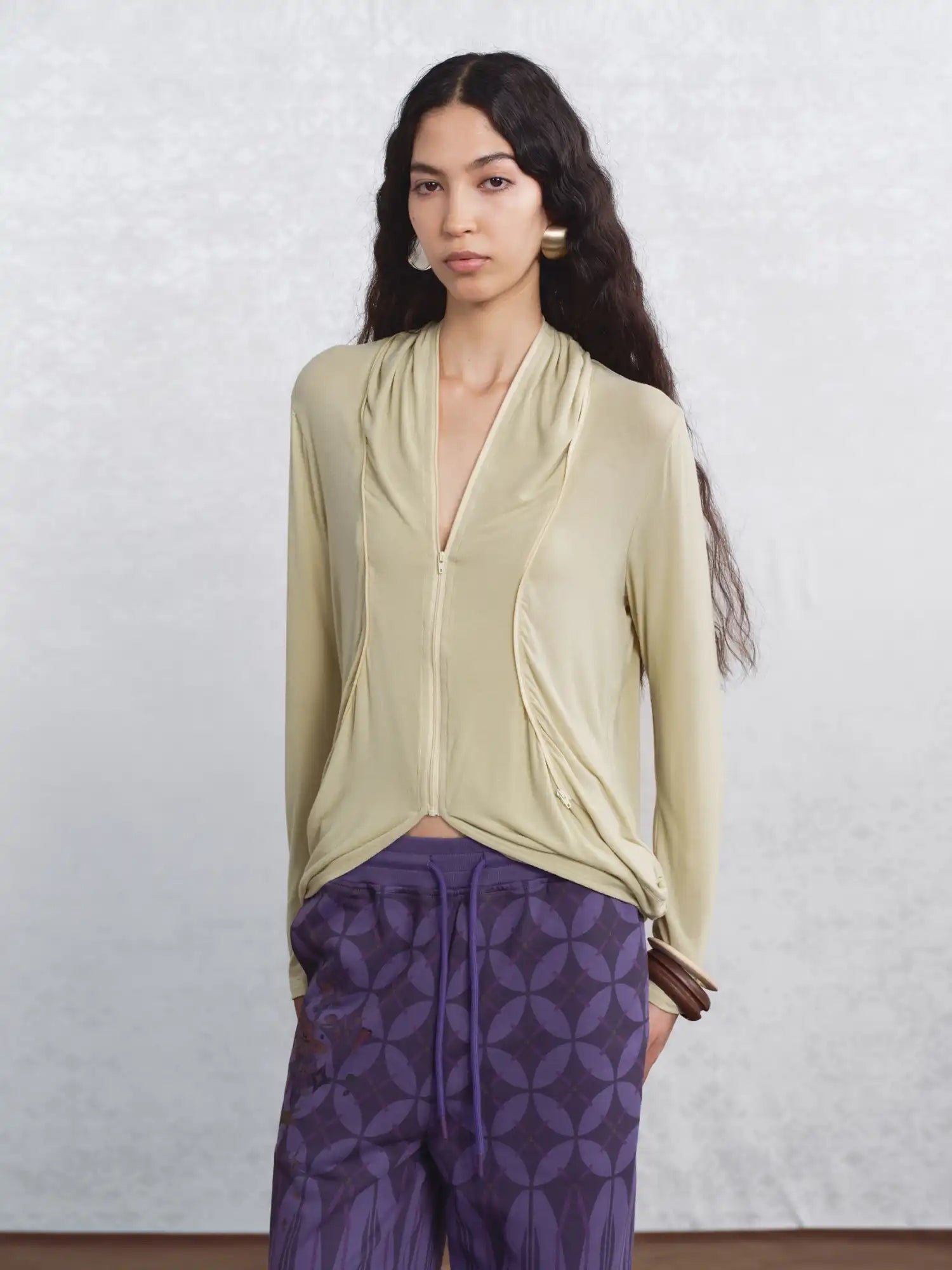 I'M STILL IN Faux Layered Zip Cardigan | Canton Collective