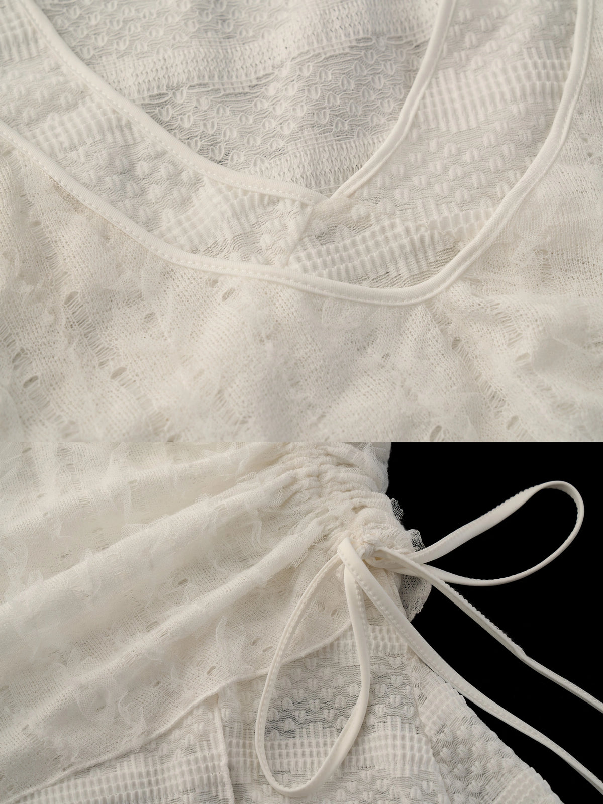 MAMC Faux Two-Piece Long Sleeve Lace Top | Canton Collective