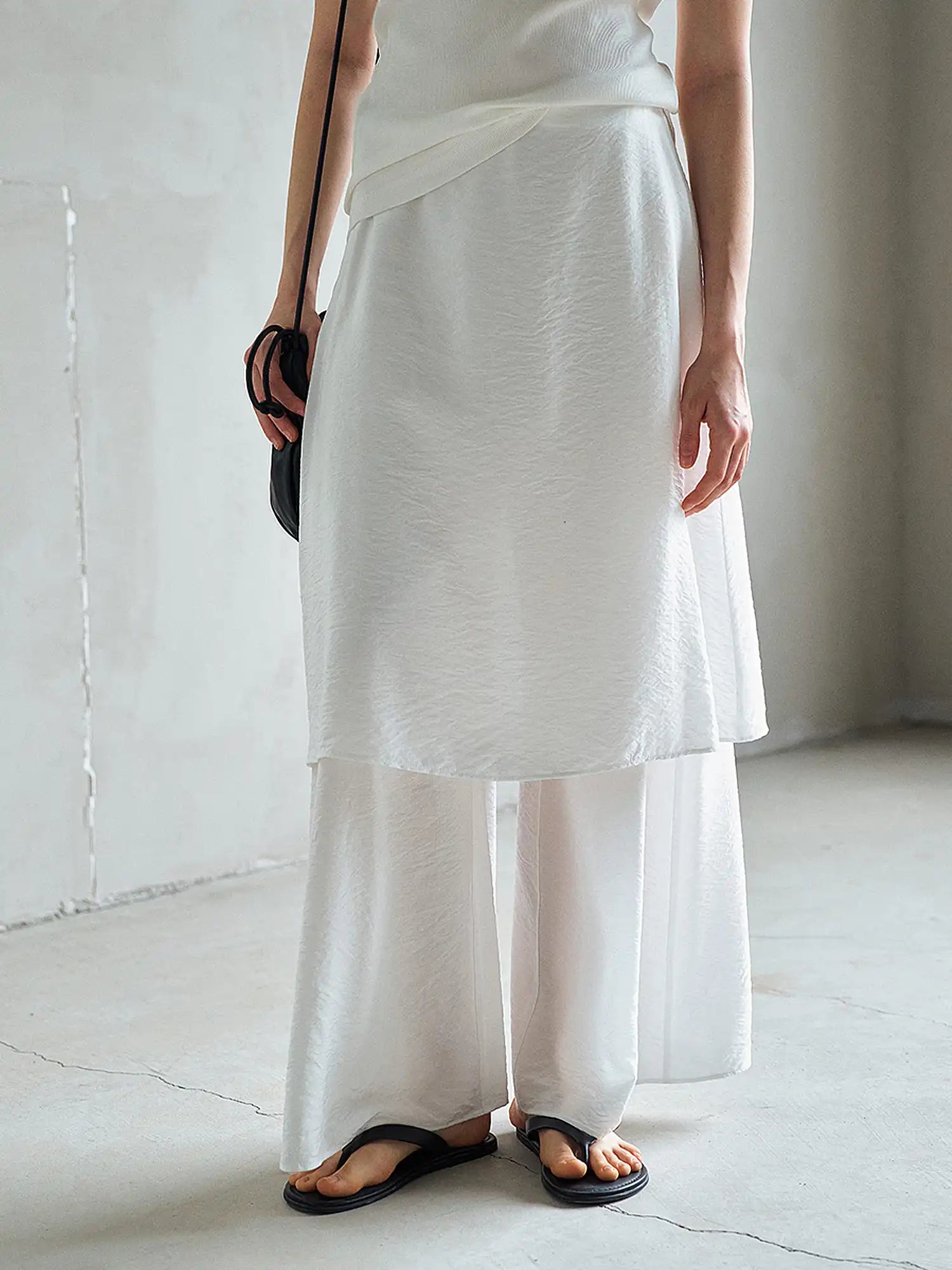 CantonCollective Design Faux Two-Piece Wide Leg Skirt Pants | Canton Collective