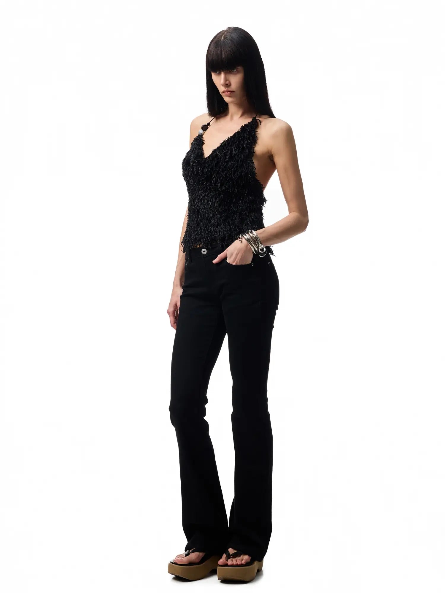 1Jinn Studio Feather Halter Top | Canton Collective
