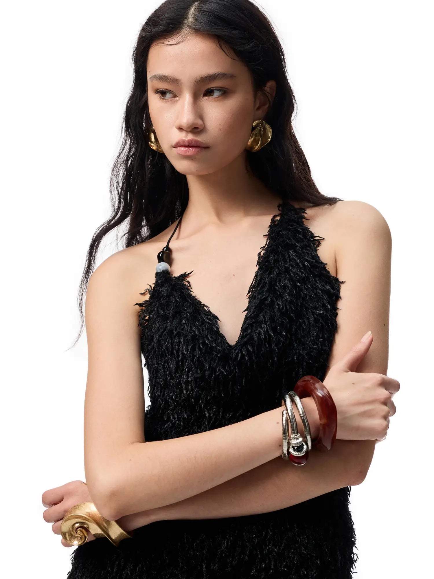 1Jinn Studio Feather Halter Top | Canton Collective