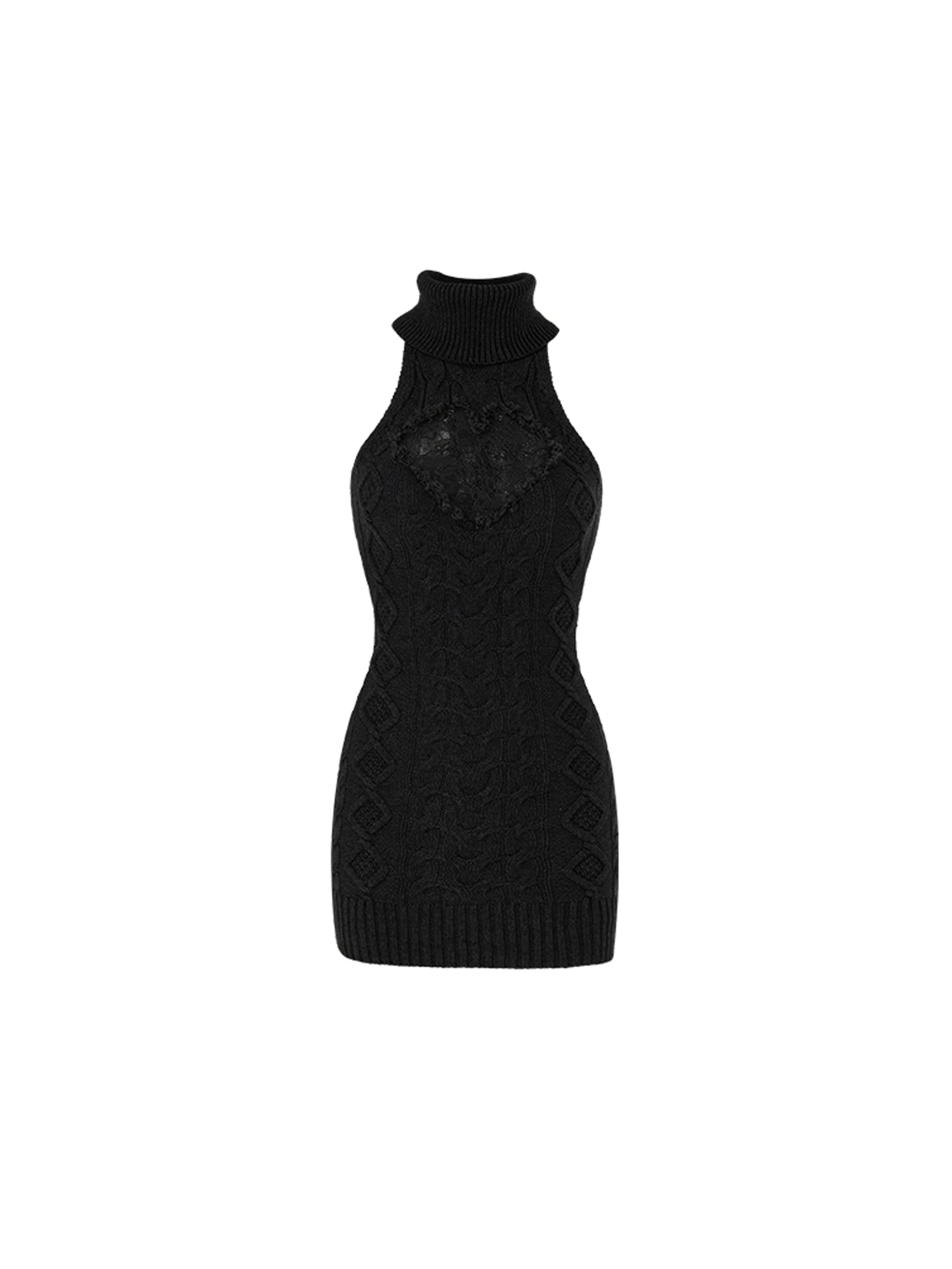 1Jinn Studio Feminine Lace and Knit High-Neck Dress | Canton Collective