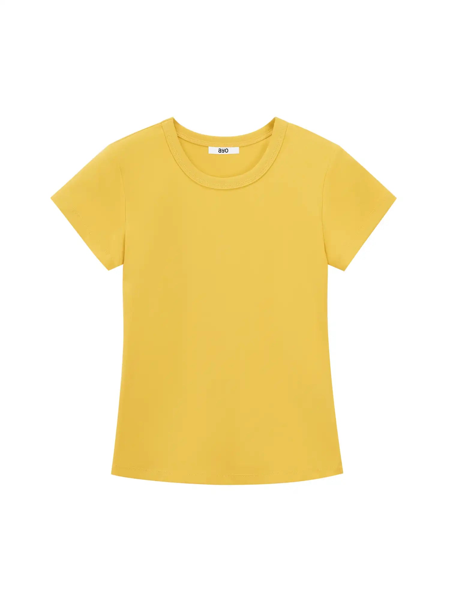 Ayo Fitted Cotton Cap Sleeve Crewneck Tee | Canton Collective