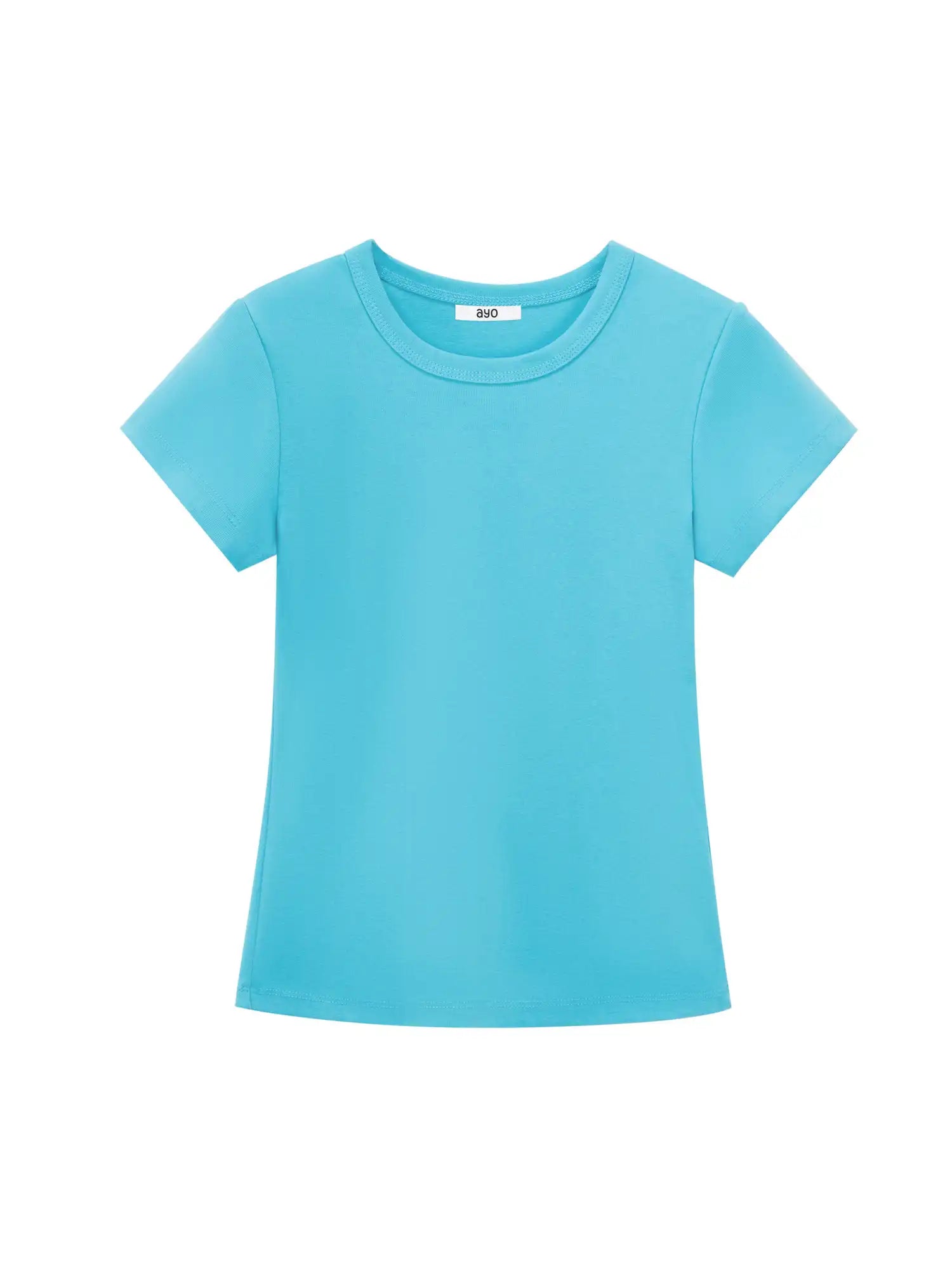 Ayo Fitted Cotton Cap Sleeve Crewneck Tee | Canton Collective