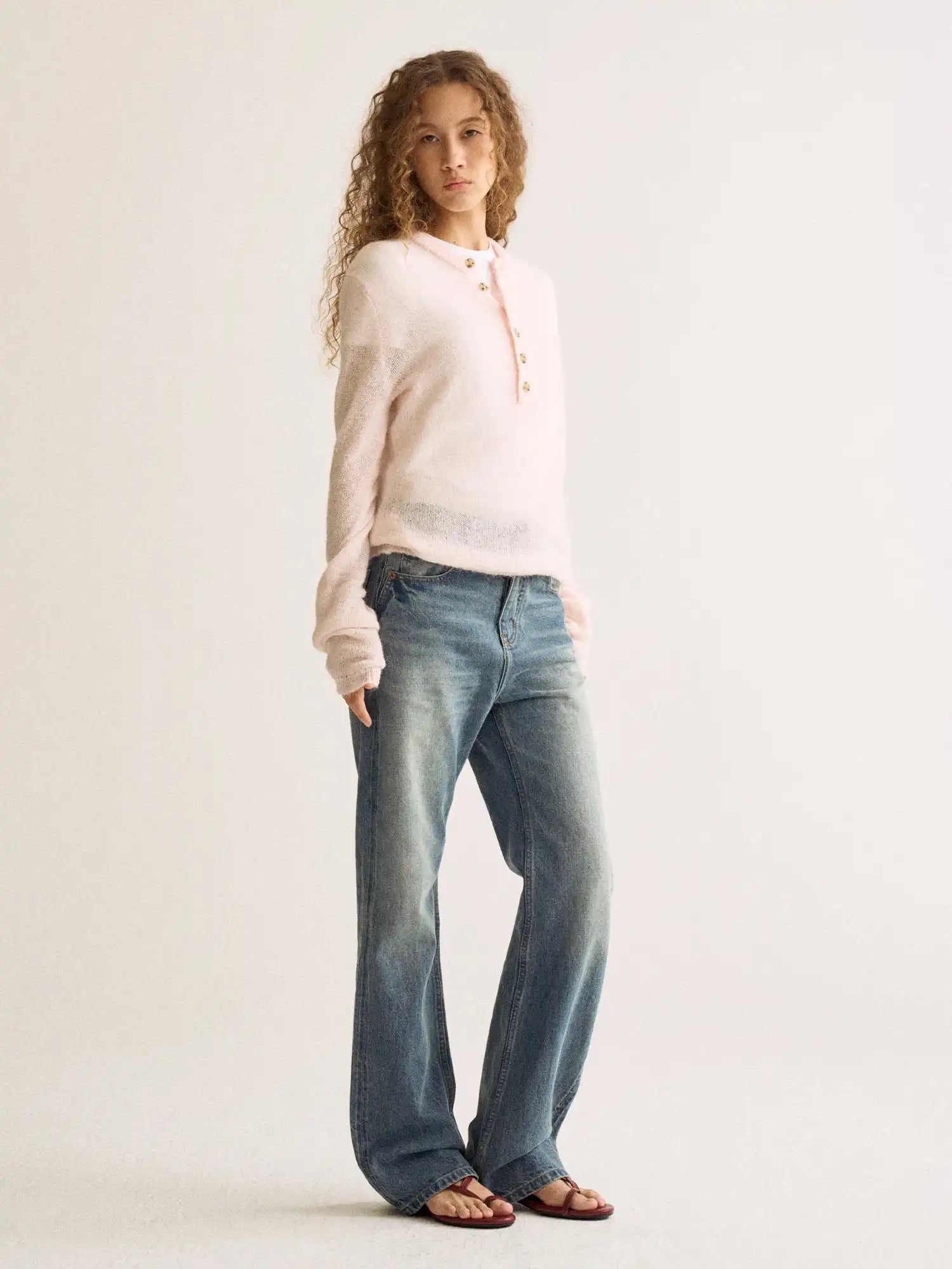 FirstFloor Fitted Henley Neck Sweater | Canton Collective