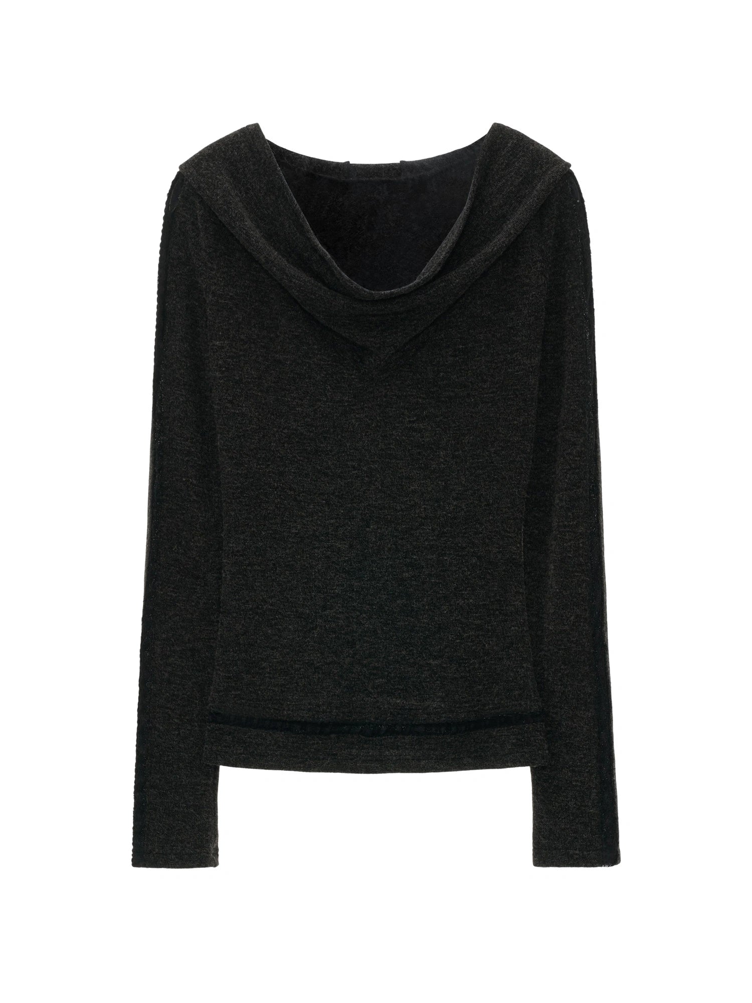 MAMC Fitted Long Sleeve Hooded Cowl Neck Top | Canton Collective