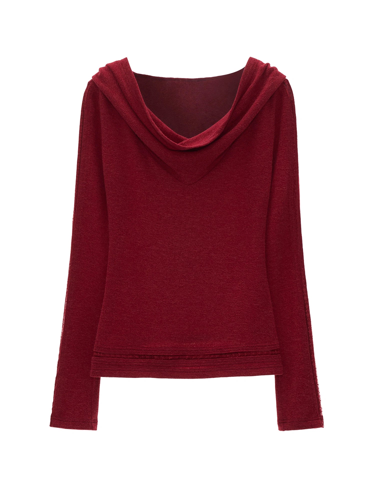 MAMC Fitted Long Sleeve Hooded Cowl Neck Top | Canton Collective