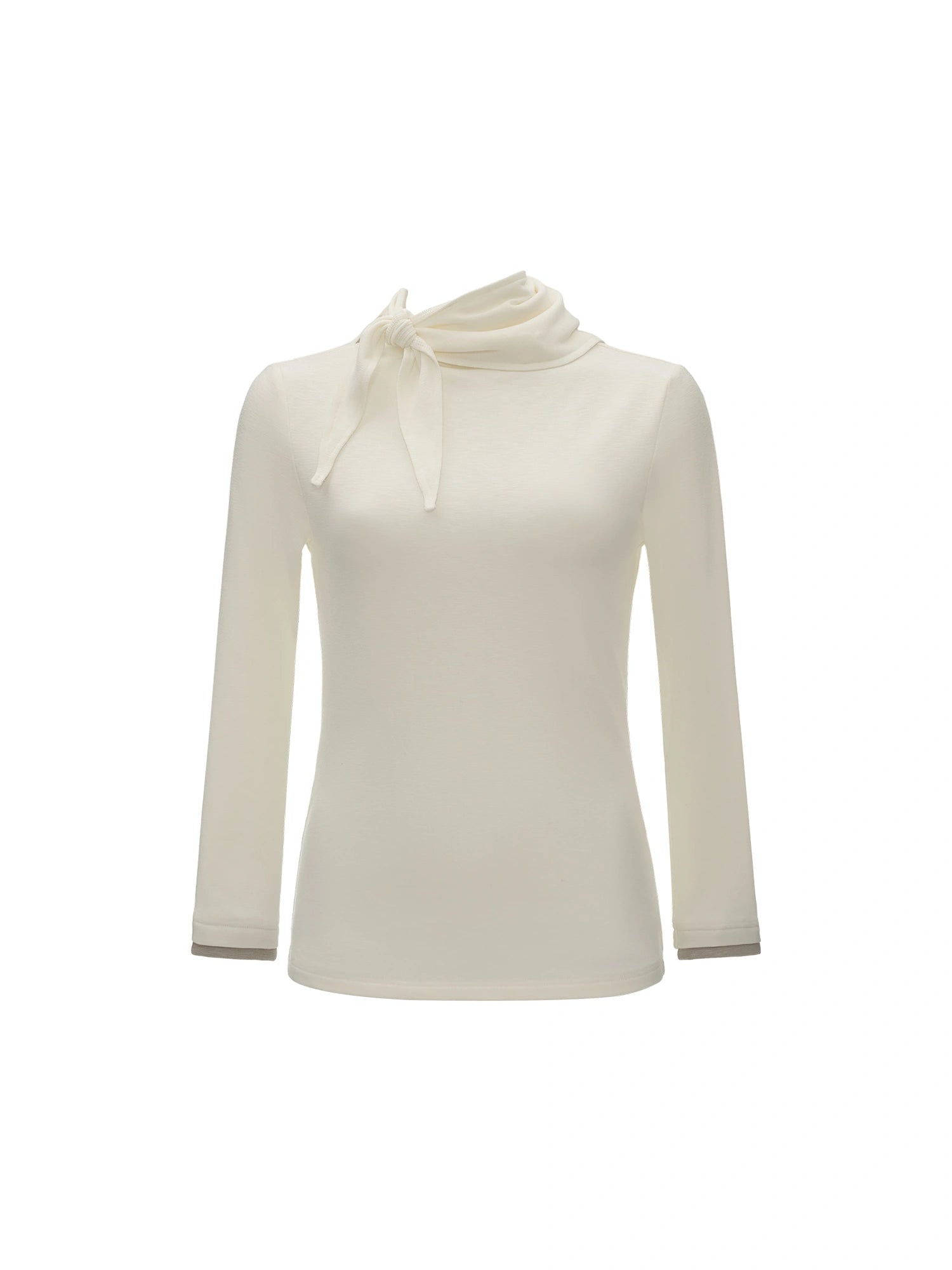 MAMC Fitted Long Sleeve Neck Scarf Top | Canton Collective
