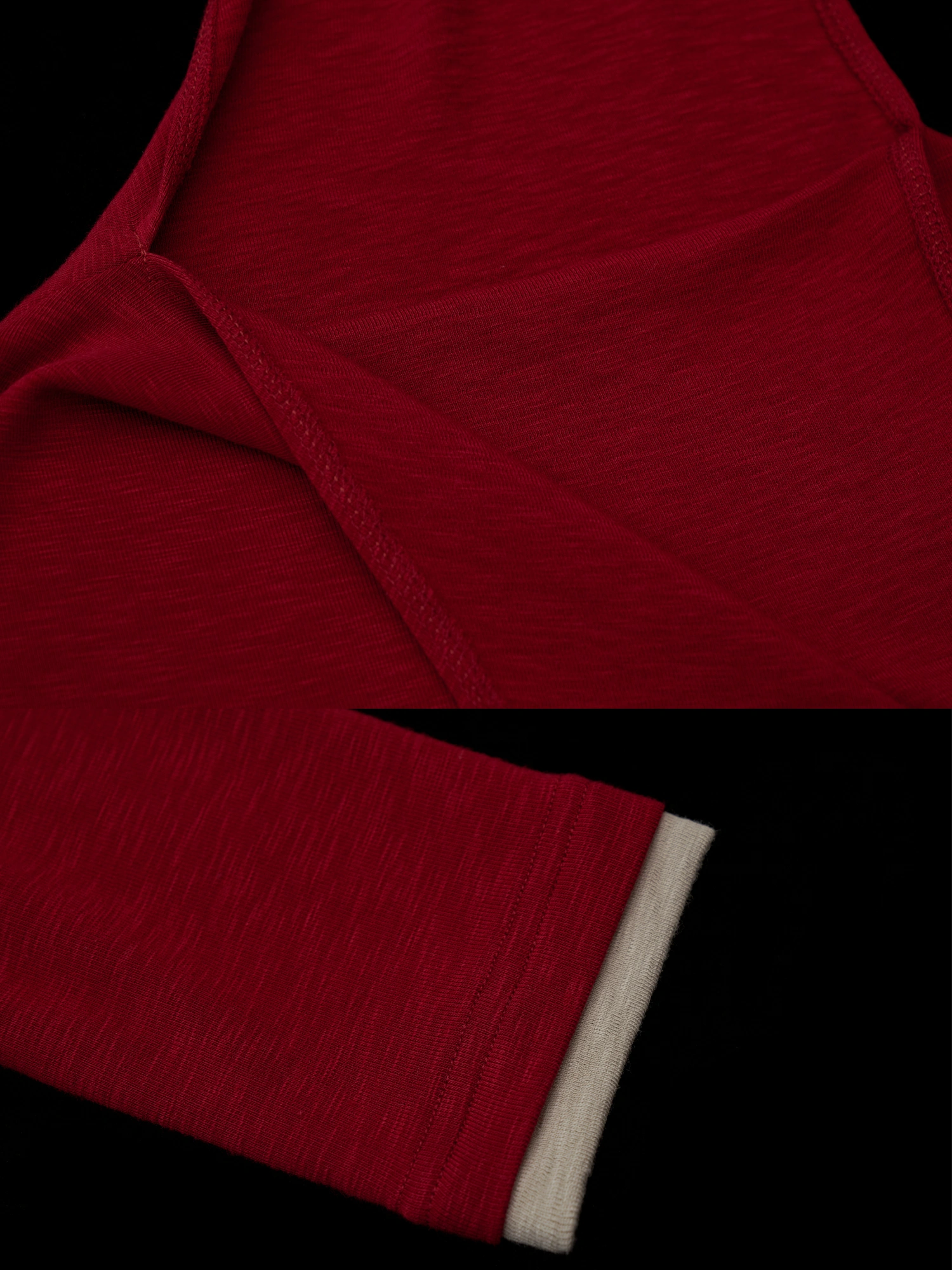 MAMC Fitted Long Sleeve Neck Scarf Top | Canton Collective