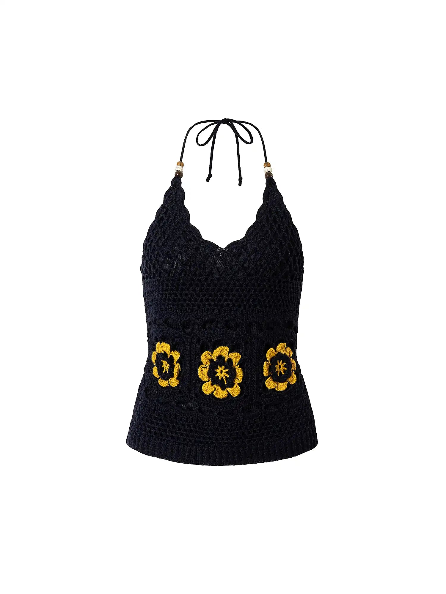 Muse Naps Floral Granny Square Crochet Halter Top | Canton Collective