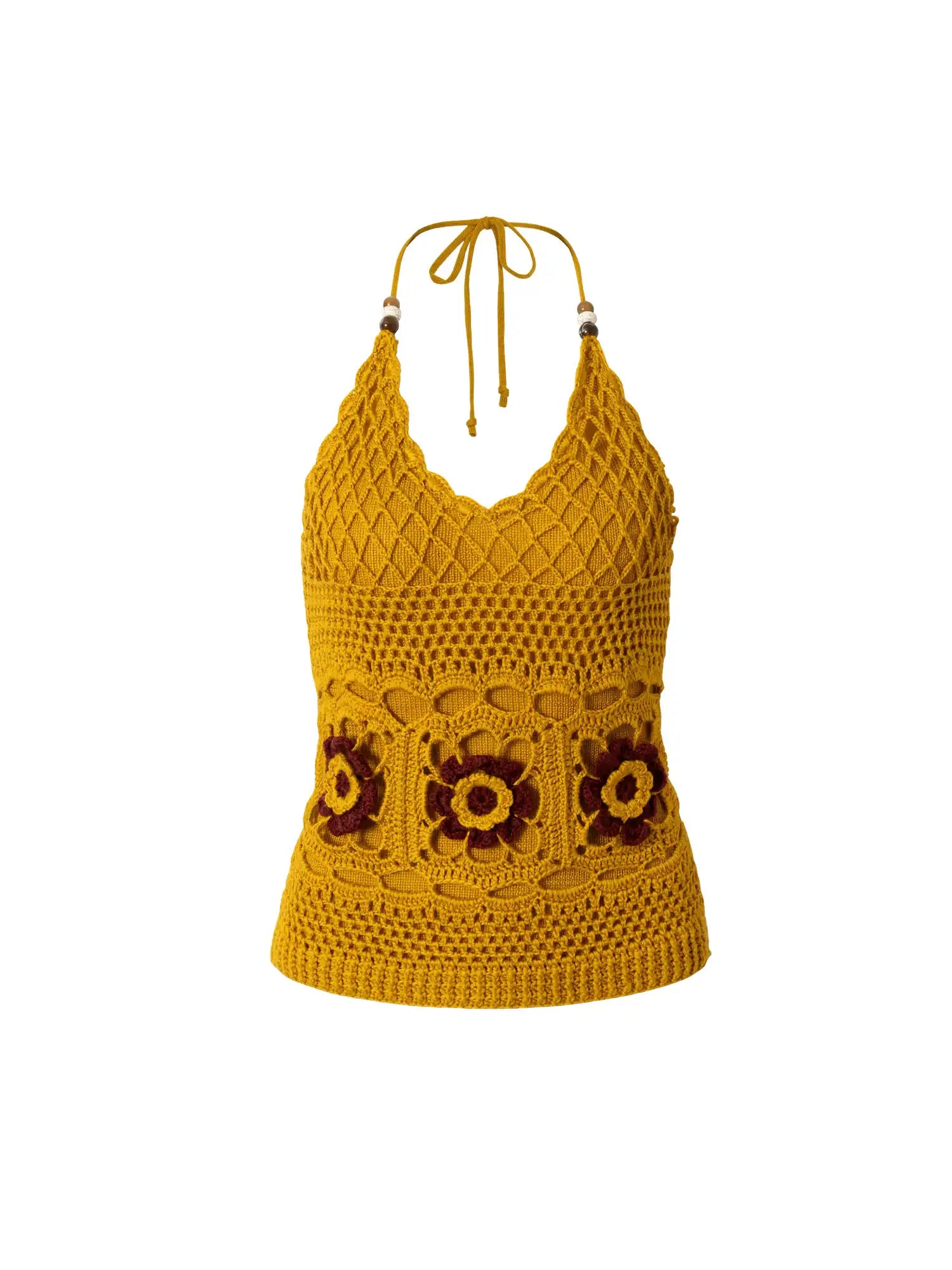 Muse Naps Floral Granny Square Crochet Halter Top | Canton Collective