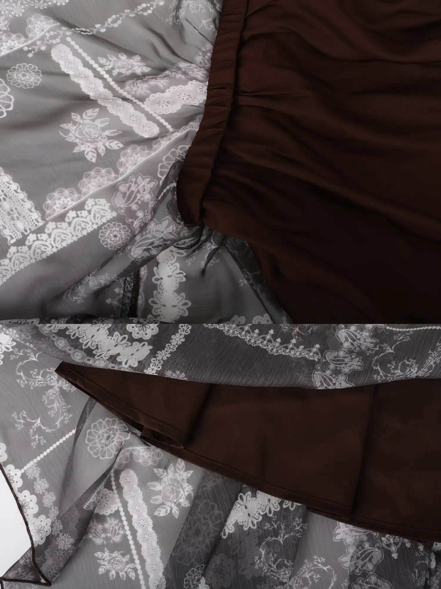 CantonCollective Design Floral Paisley Asymmetric Midi Skirt with Breezy Handkerchief Cut | Canton Collective