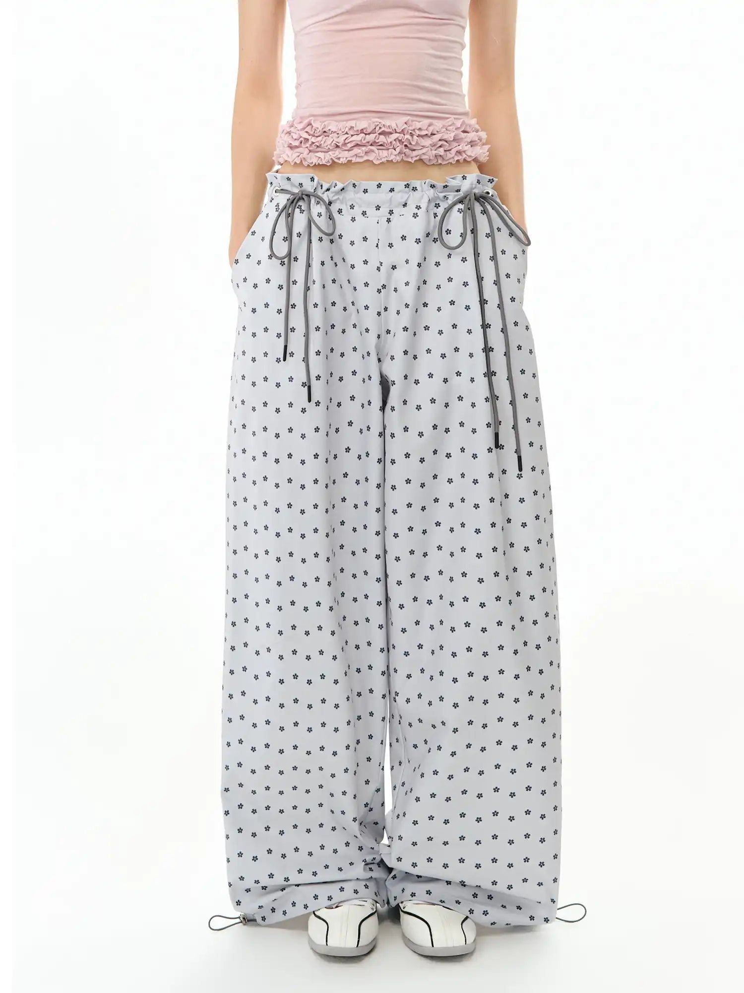 Deleteex Floral Pleated Track Pants | Canton Collective