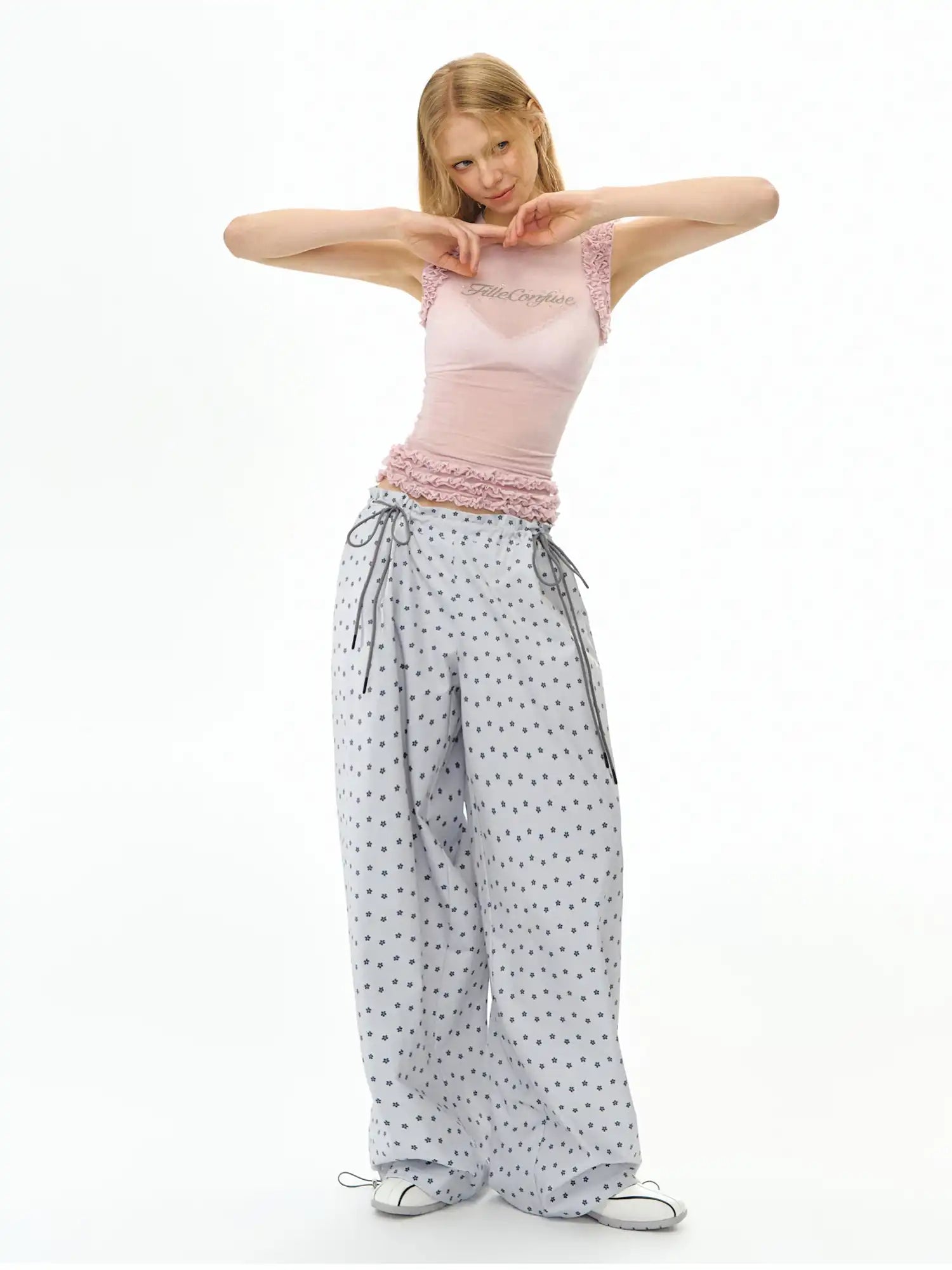 Deleteex Floral Pleated Track Pants | Canton Collective