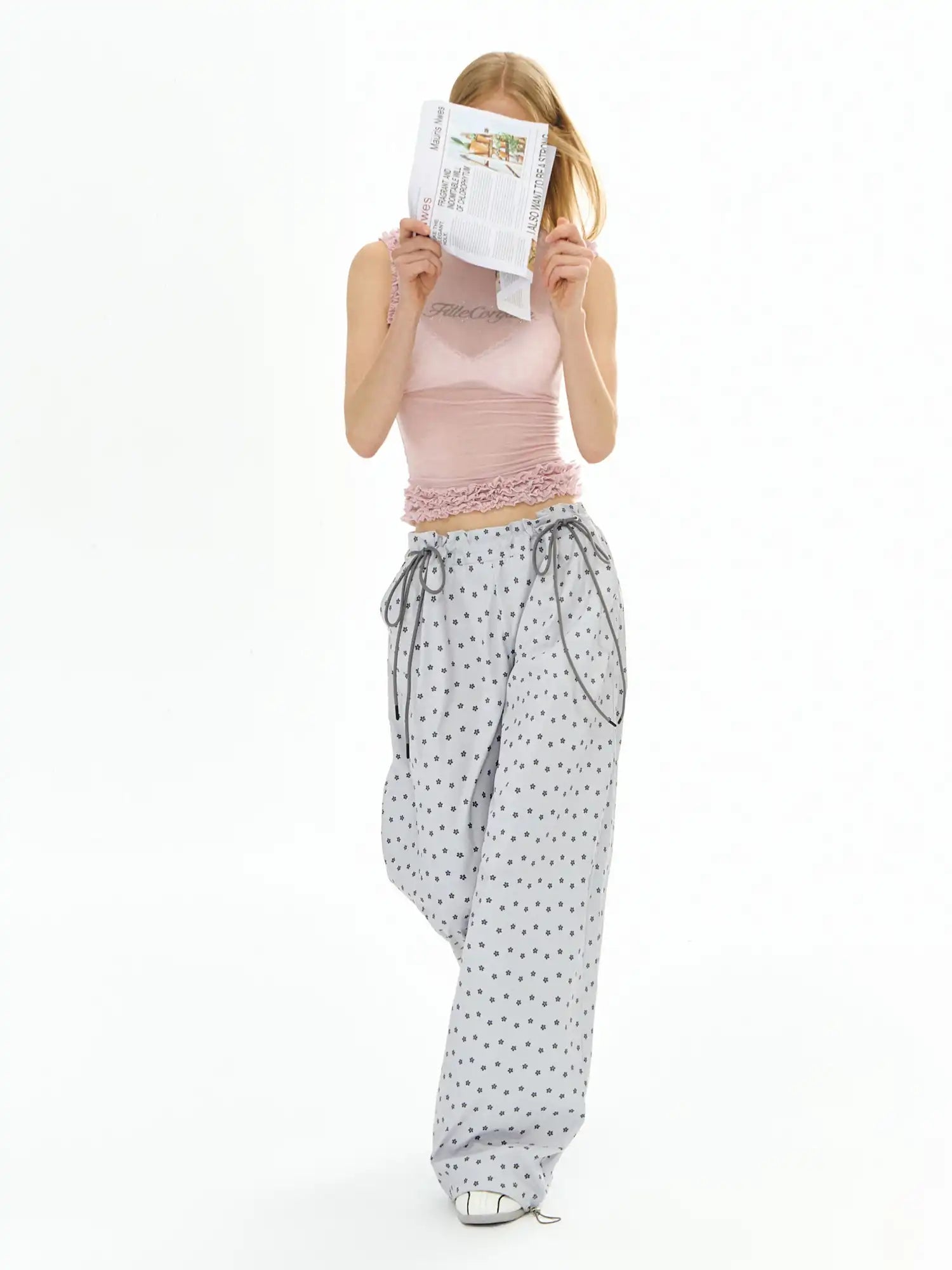Deleteex Floral Pleated Track Pants | Canton Collective