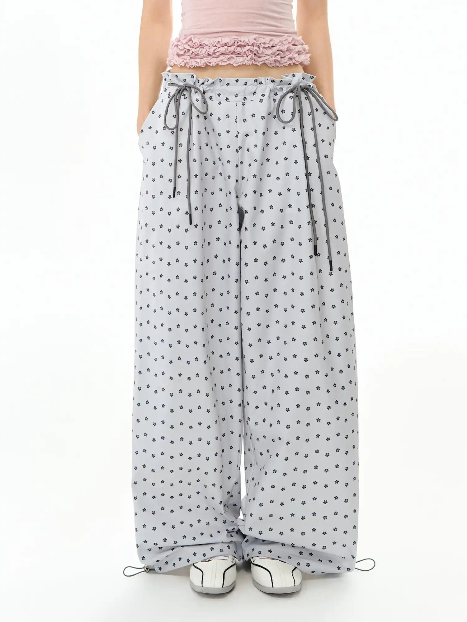 Deleteex Floral Pleated Track Pants | Canton Collective