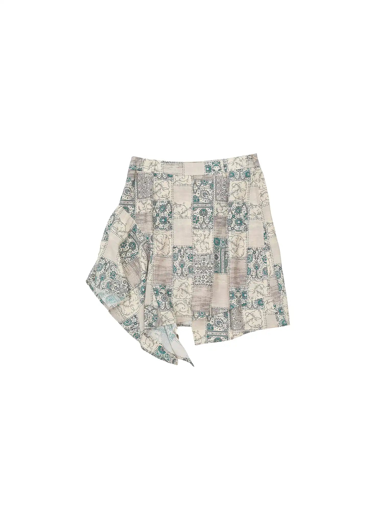 CantonCollective Design Floral Wrap Skirt with Handkerchief Hem | Canton Collective