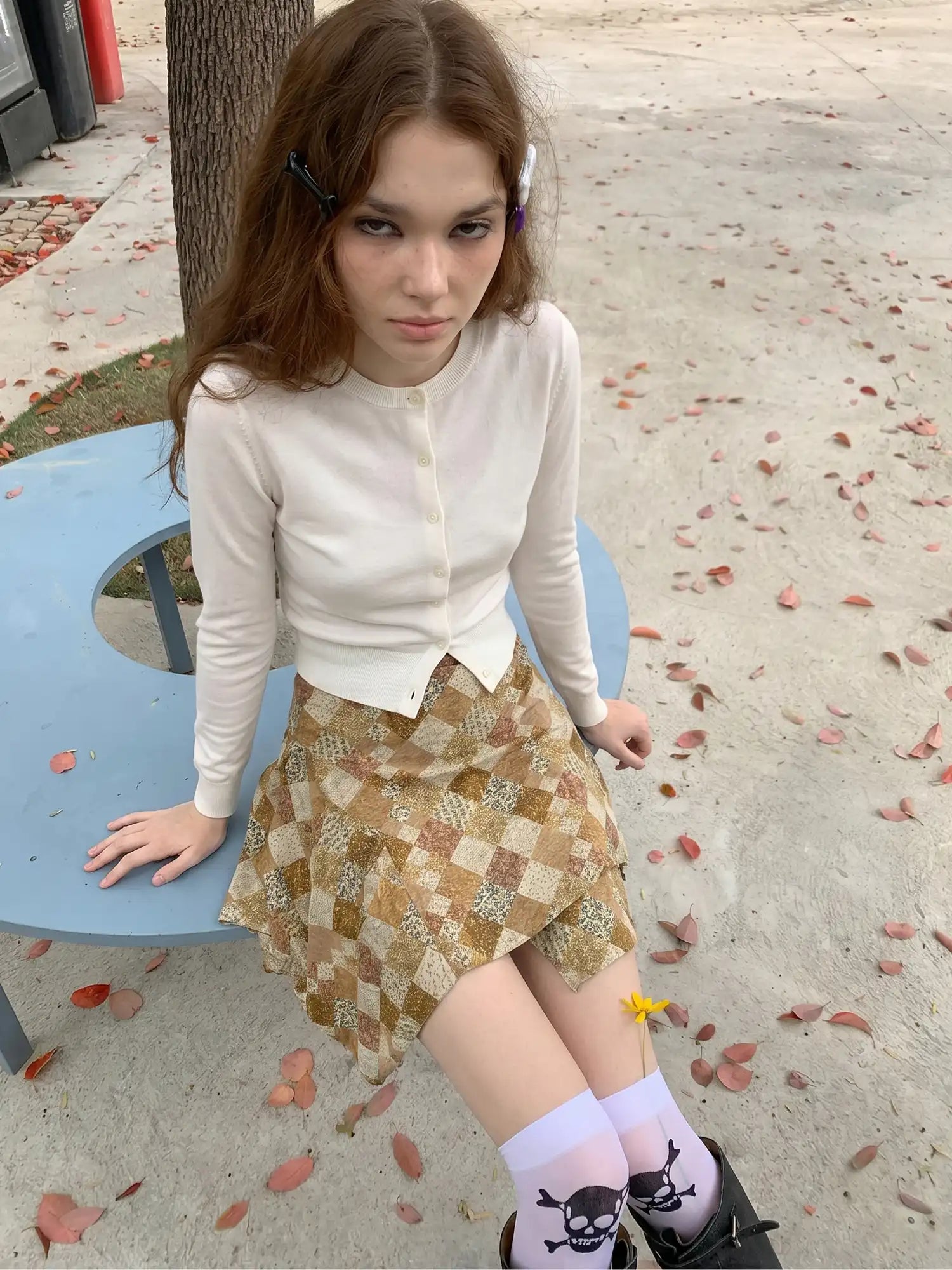 CantonCollective Design Floral Wrap Skirt with Handkerchief Hem | Canton Collective