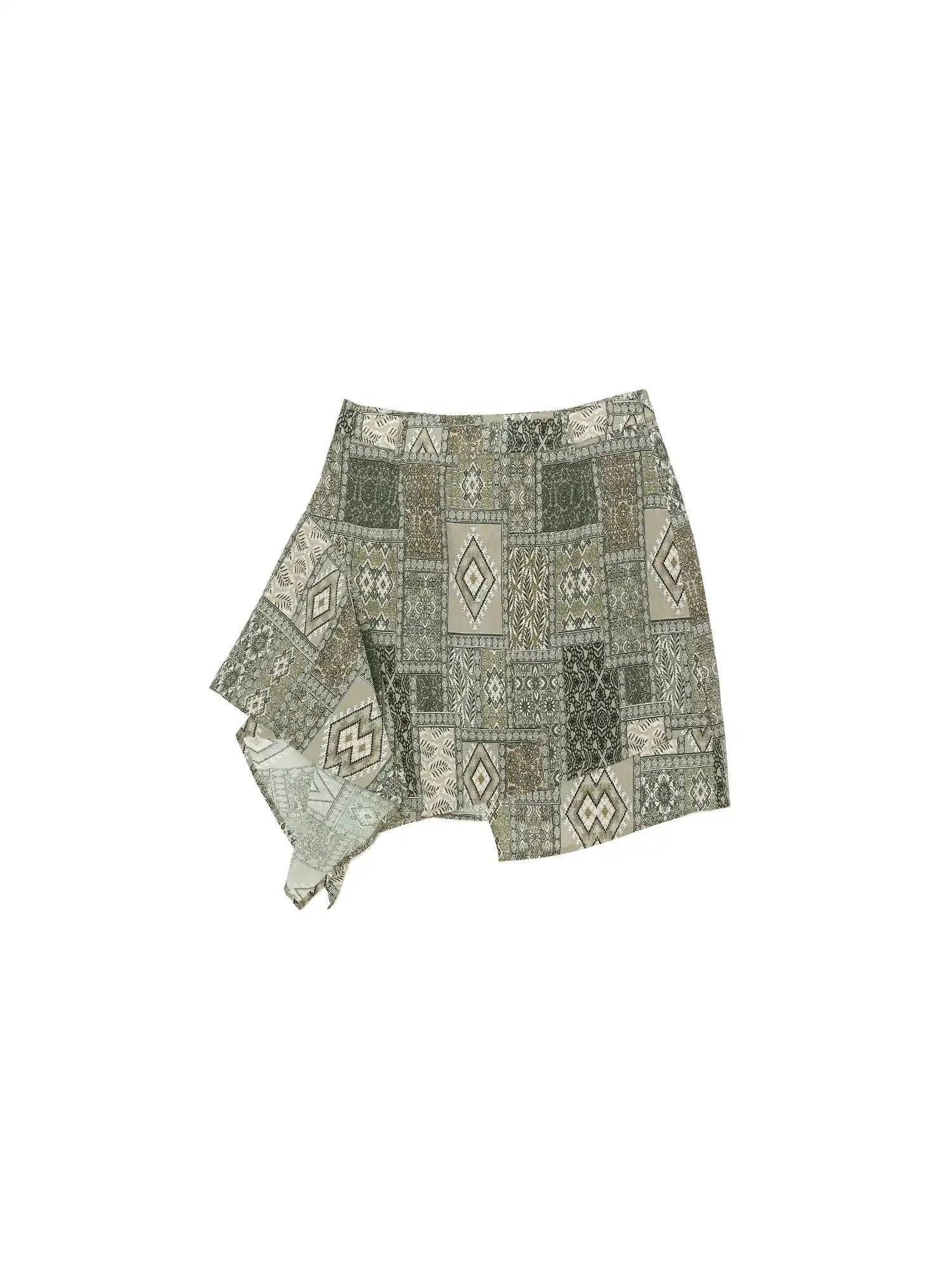 CantonCollective Design Floral Wrap Skirt with Handkerchief Hem | Canton Collective