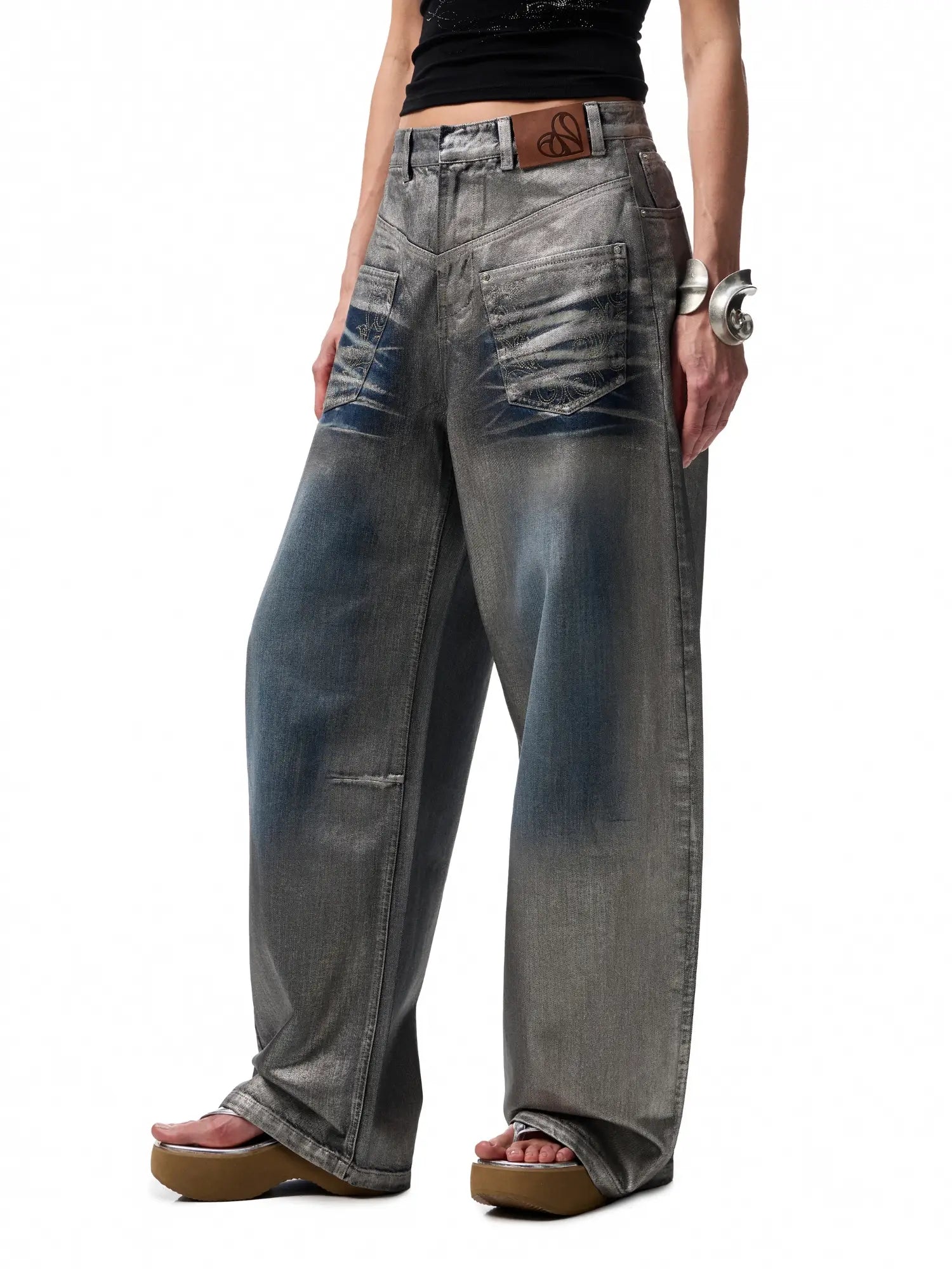 1Jinn Studio Foil Denim Jeans | Canton Collective