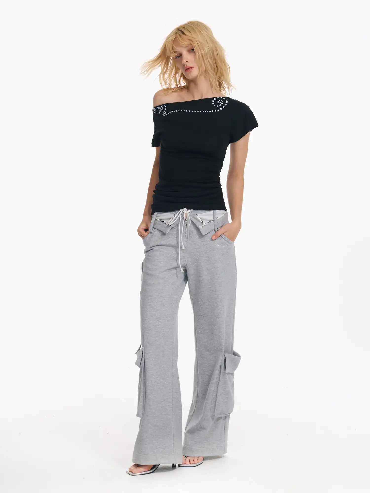 2th Desire Fold-over Waistband Cargo Pants | Canton Collective