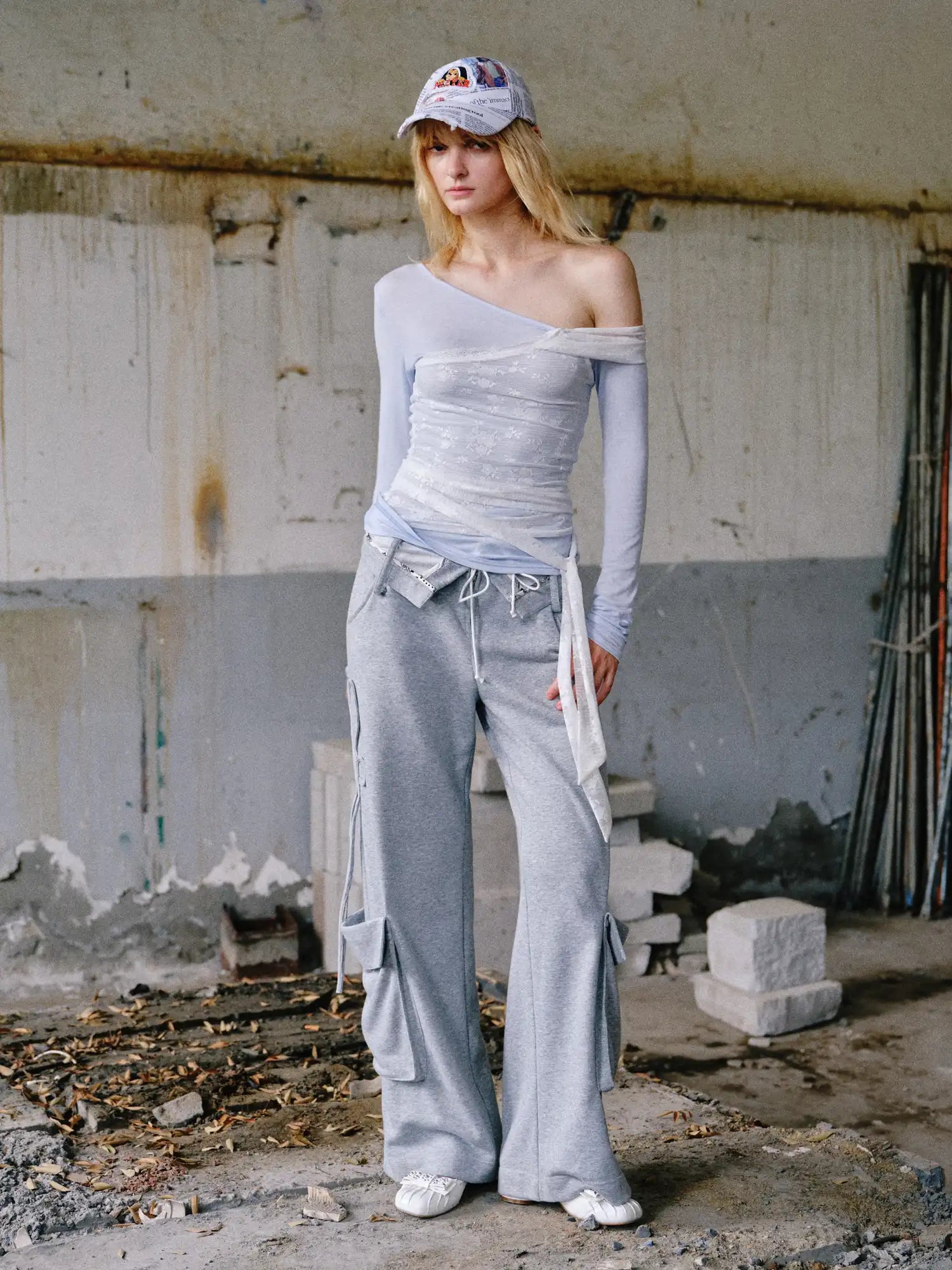 2th Desire Fold-over Waistband Cargo Pants | Canton Collective