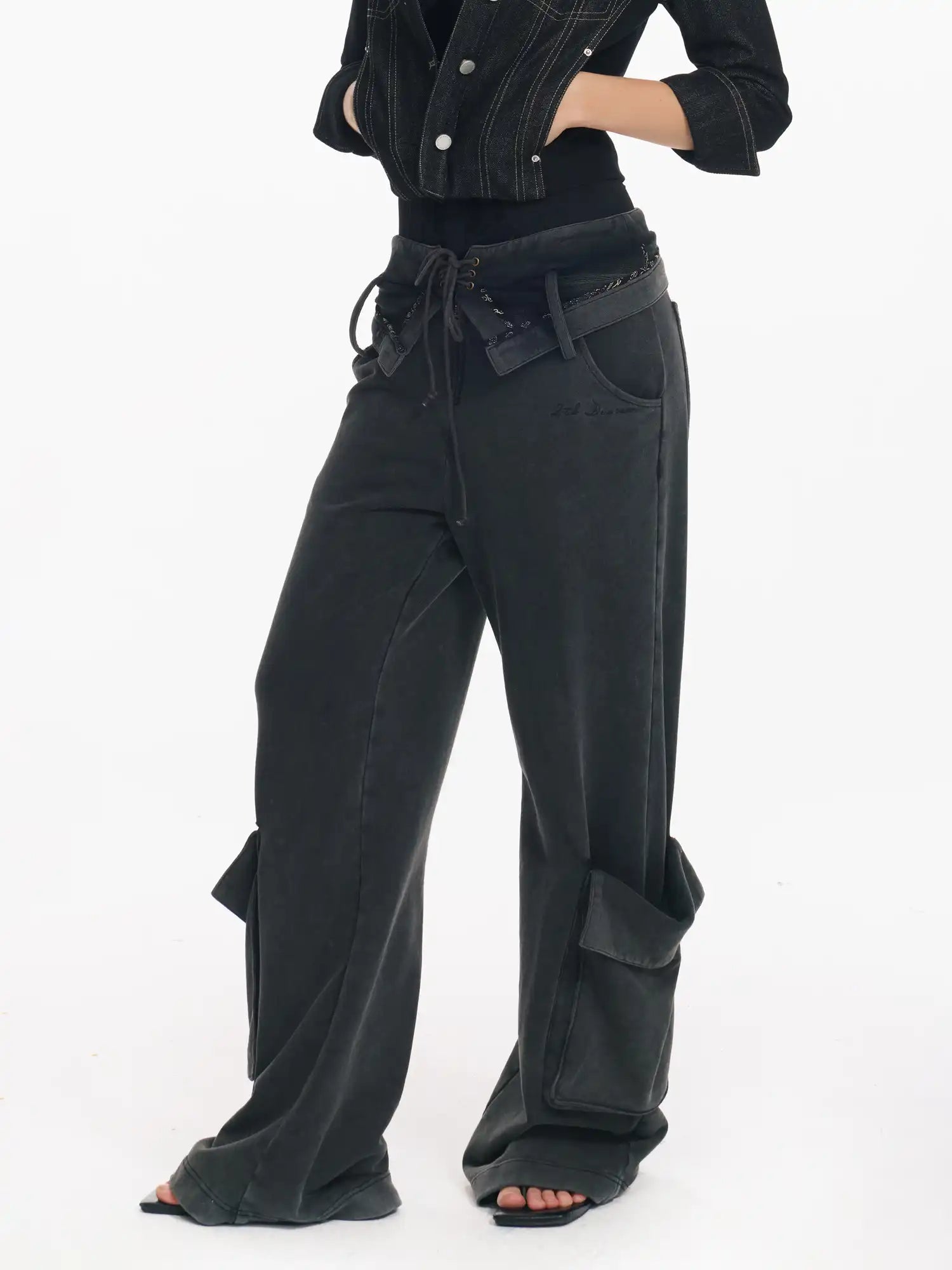 2th Desire Fold-over Waistband Cargo Pants | Canton Collective