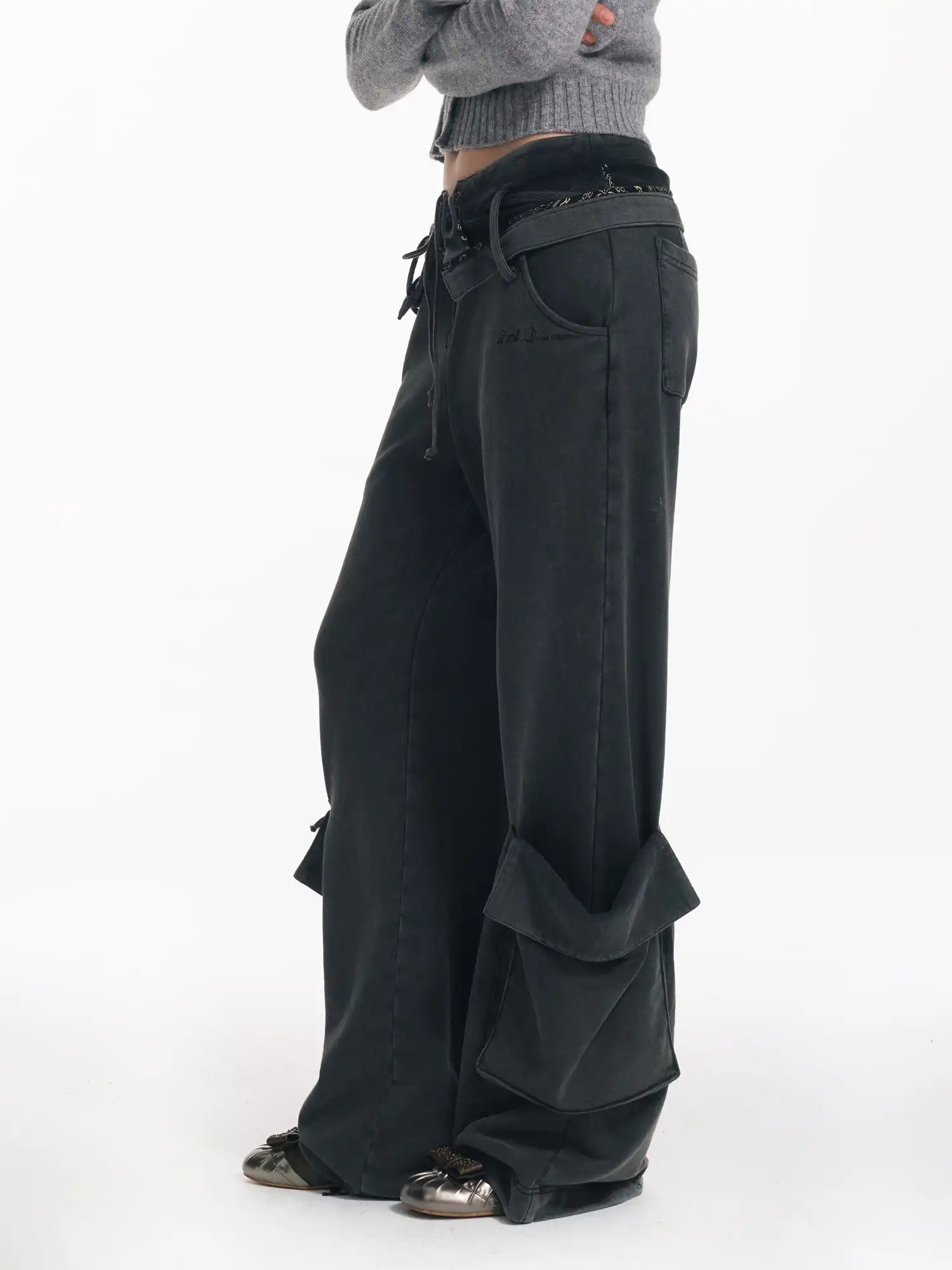 2th Desire Fold-over Waistband Cargo Pants | Canton Collective