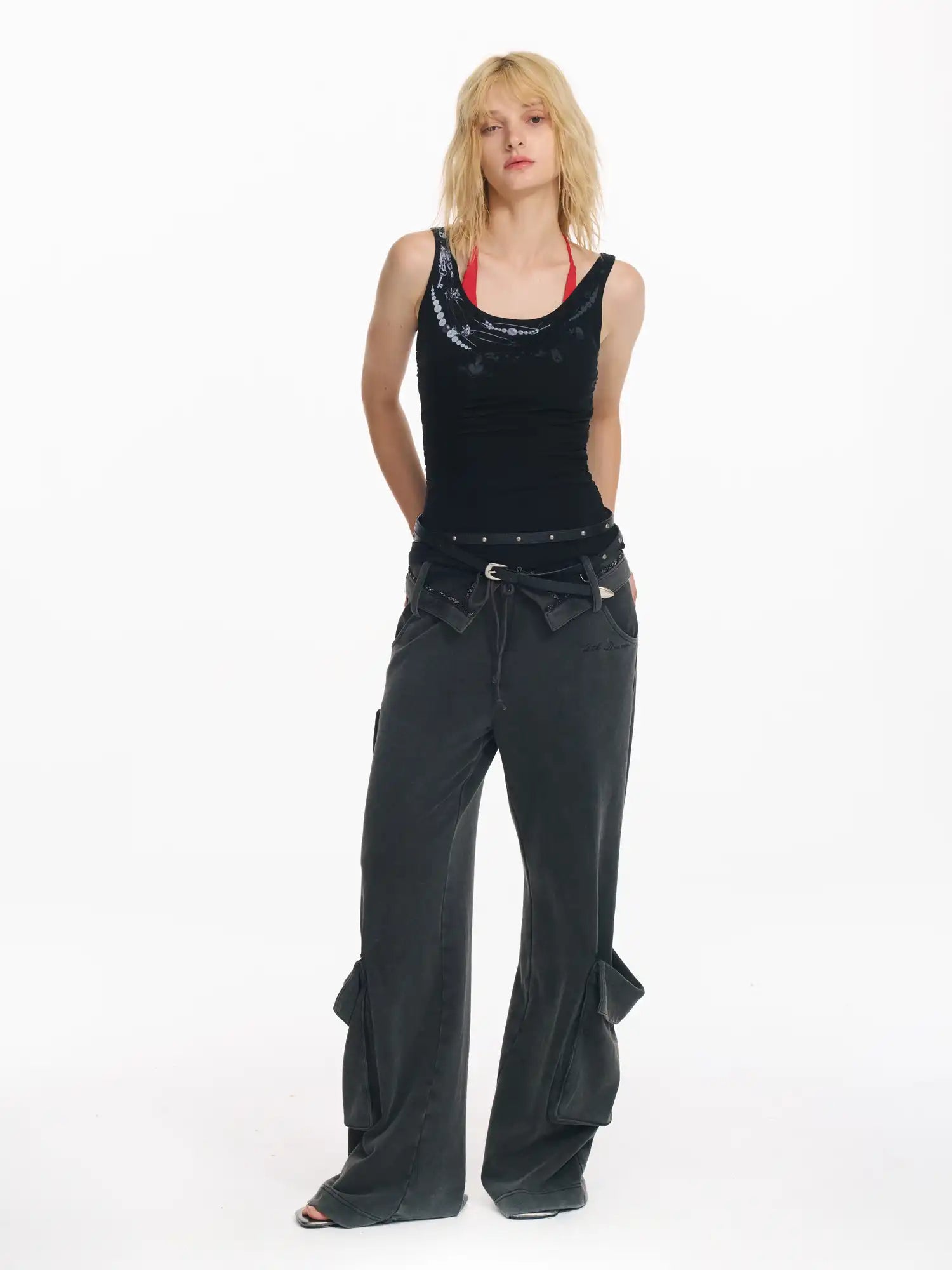 2th Desire Fold-over Waistband Cargo Pants | Canton Collective
