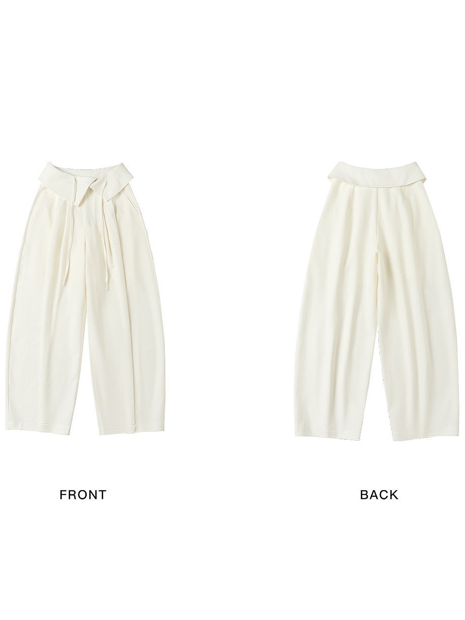 Outtheblue Fold Over Wide-Leg Barrel Trousers | Canton Collective