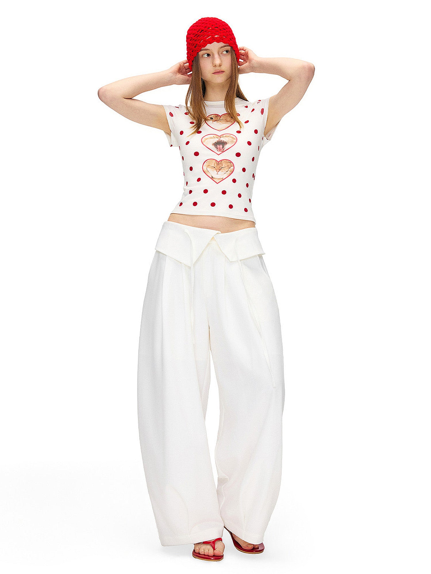 Outtheblue Fold Over Wide-Leg Barrel Trousers | Canton Collective