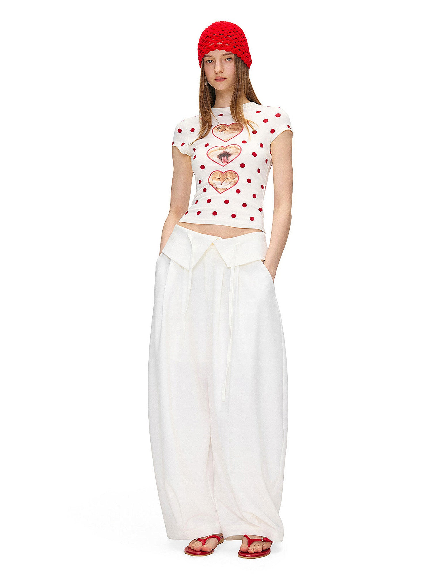 Outtheblue Fold Over Wide-Leg Barrel Trousers | Canton Collective
