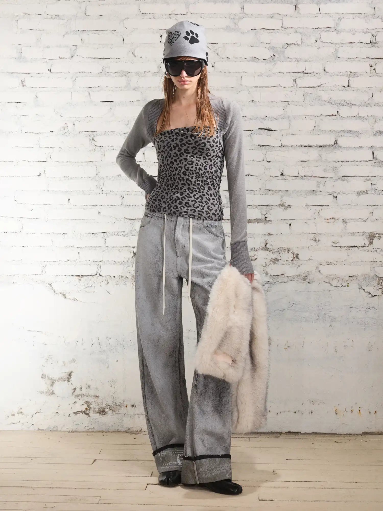 2th Desire Folded-Hem Printed Hand-Washed Jeans | Canton Collective