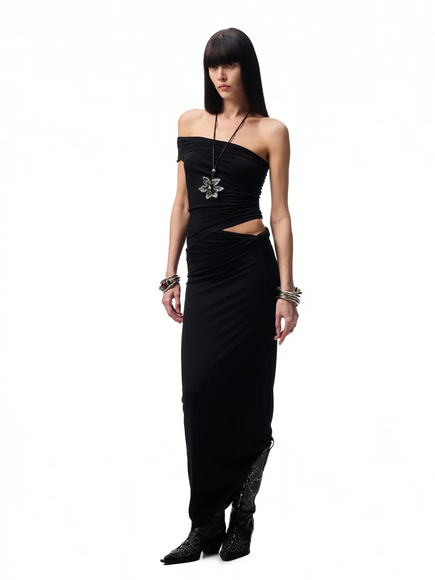 1Jinn Studio Foldover Collar Asymmetric Tank Top | Canton Collective