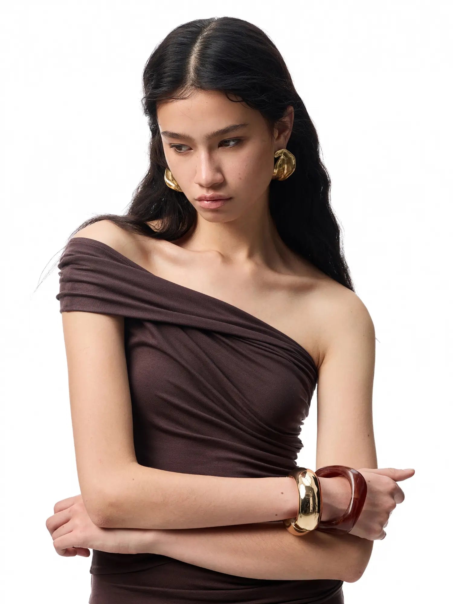 1Jinn Studio Foldover Collar Asymmetric Tank Top | Canton Collective