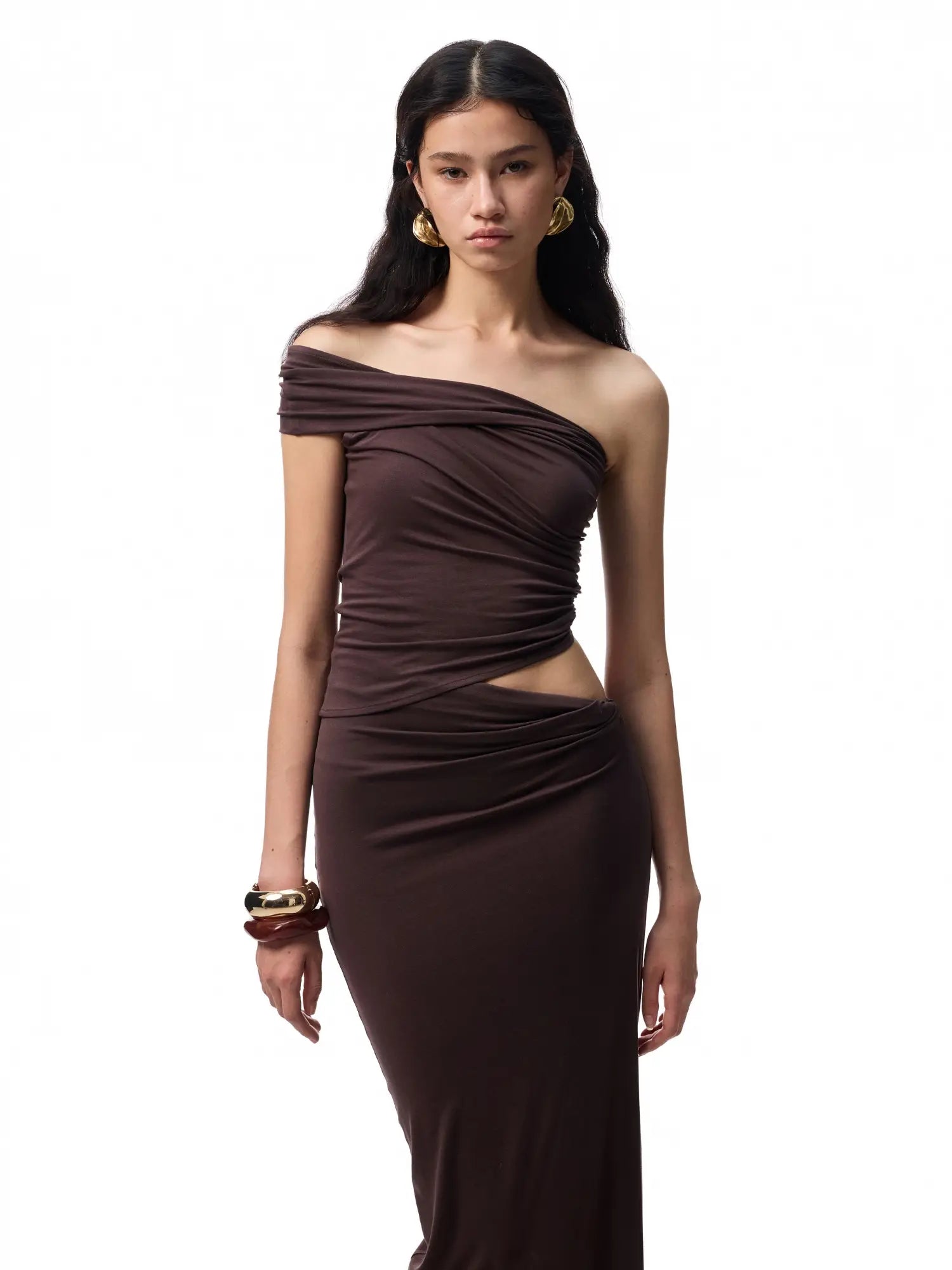 1Jinn Studio Foldover Collar Asymmetric Tank Top | Canton Collective