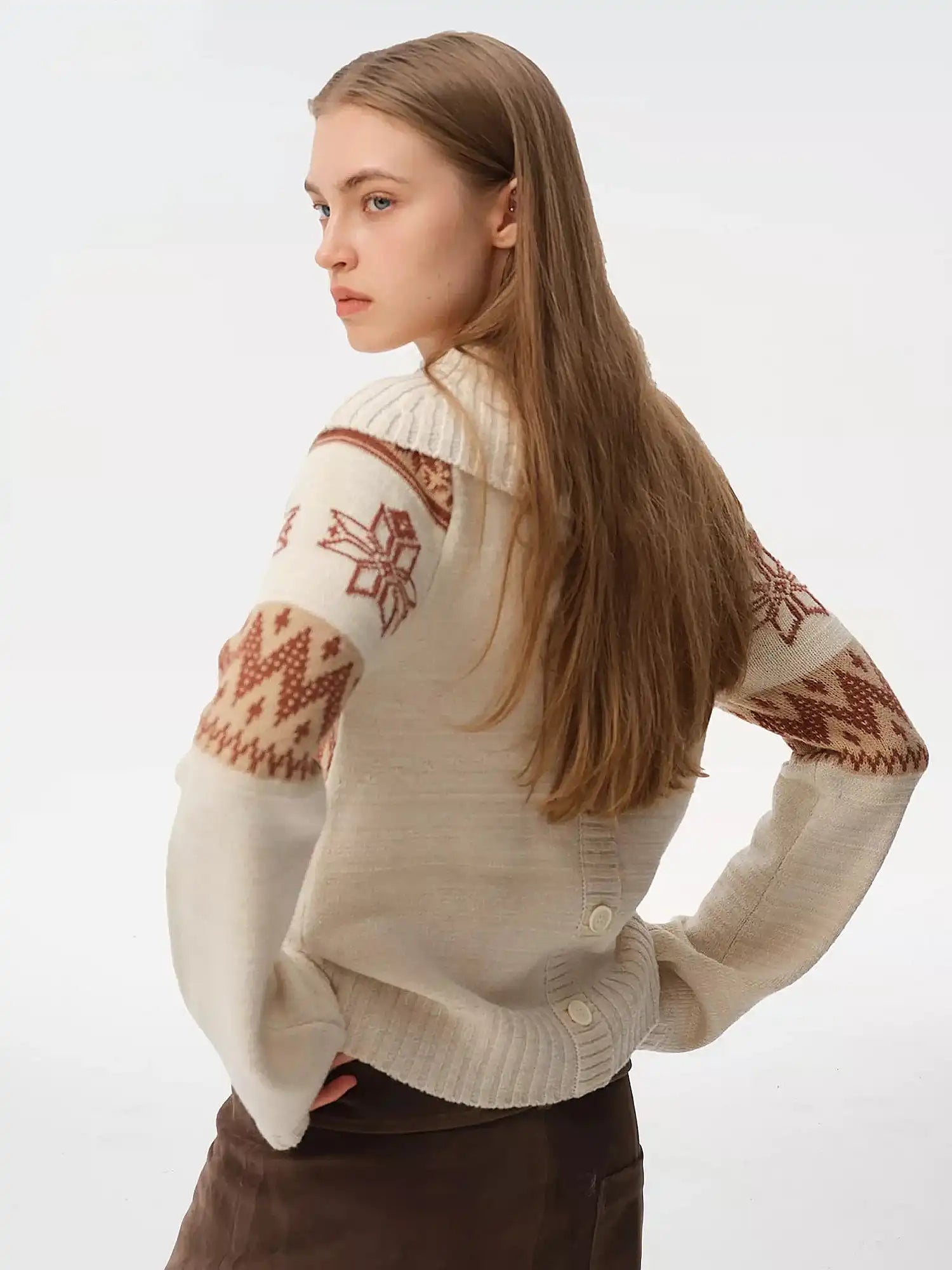 Foldover Fair Isle Sweater