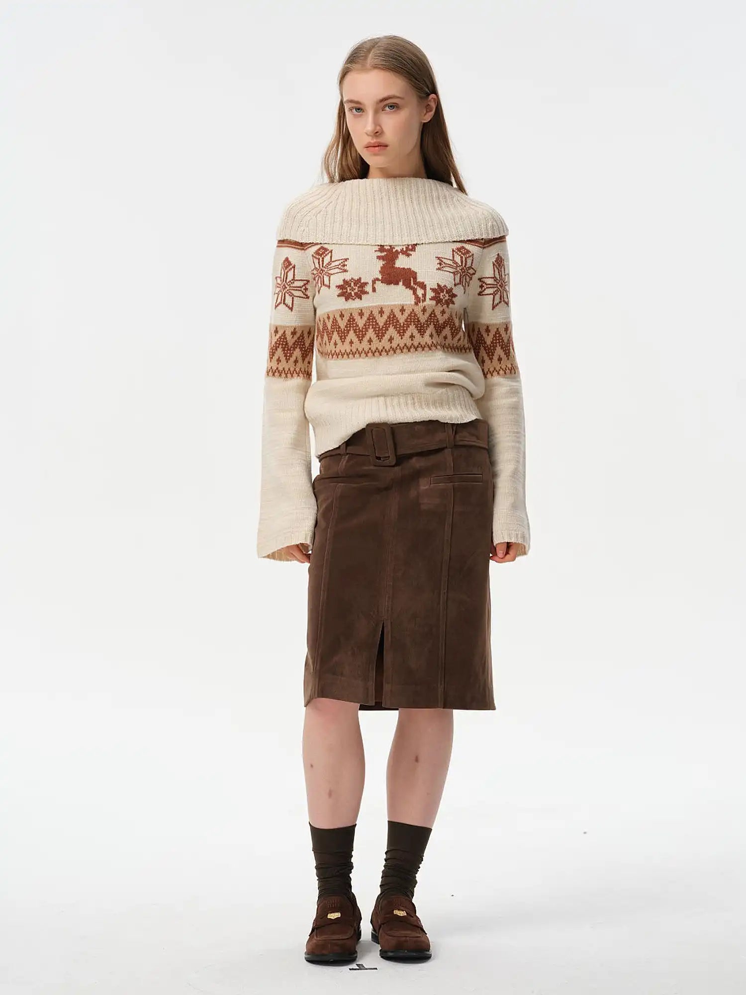 Foldover Fair Isle Sweater