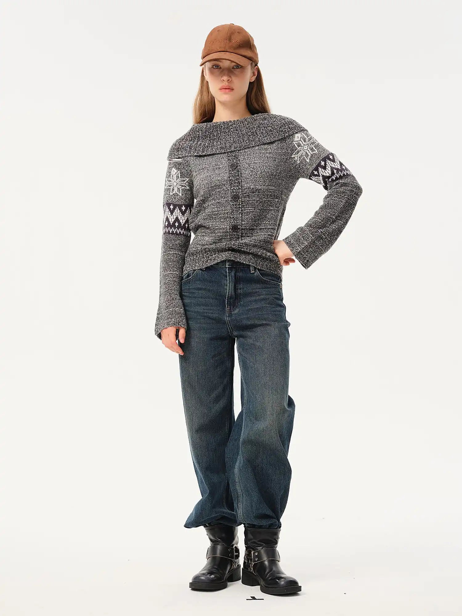 Foldover Fair Isle Sweater