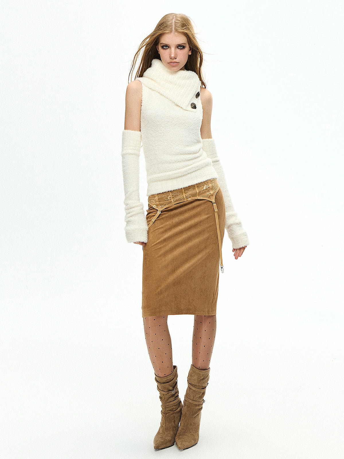 Deleteex Foldover High Neck Sweater Vest | Canton Collective