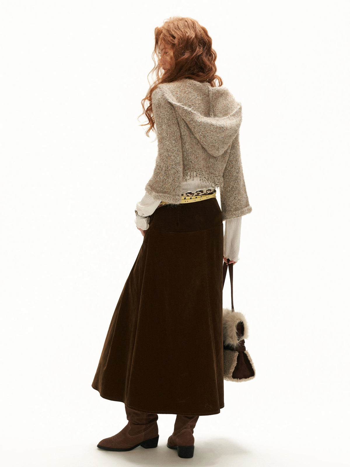 MAMC Fringe Hem Cropped Hooded Sweater | Canton Collective