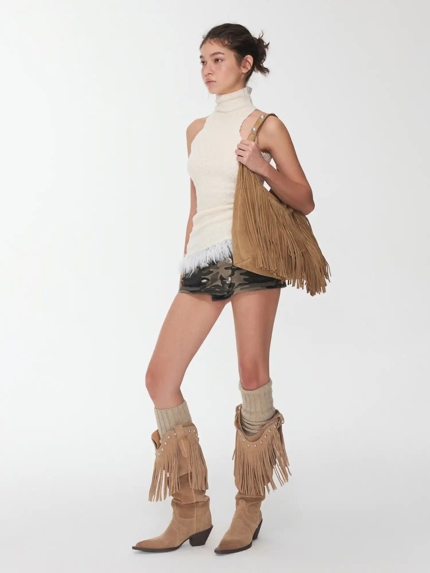 1Jinn Studio Fringe Knit Vest & Cardigan Vest Set | Canton Collective