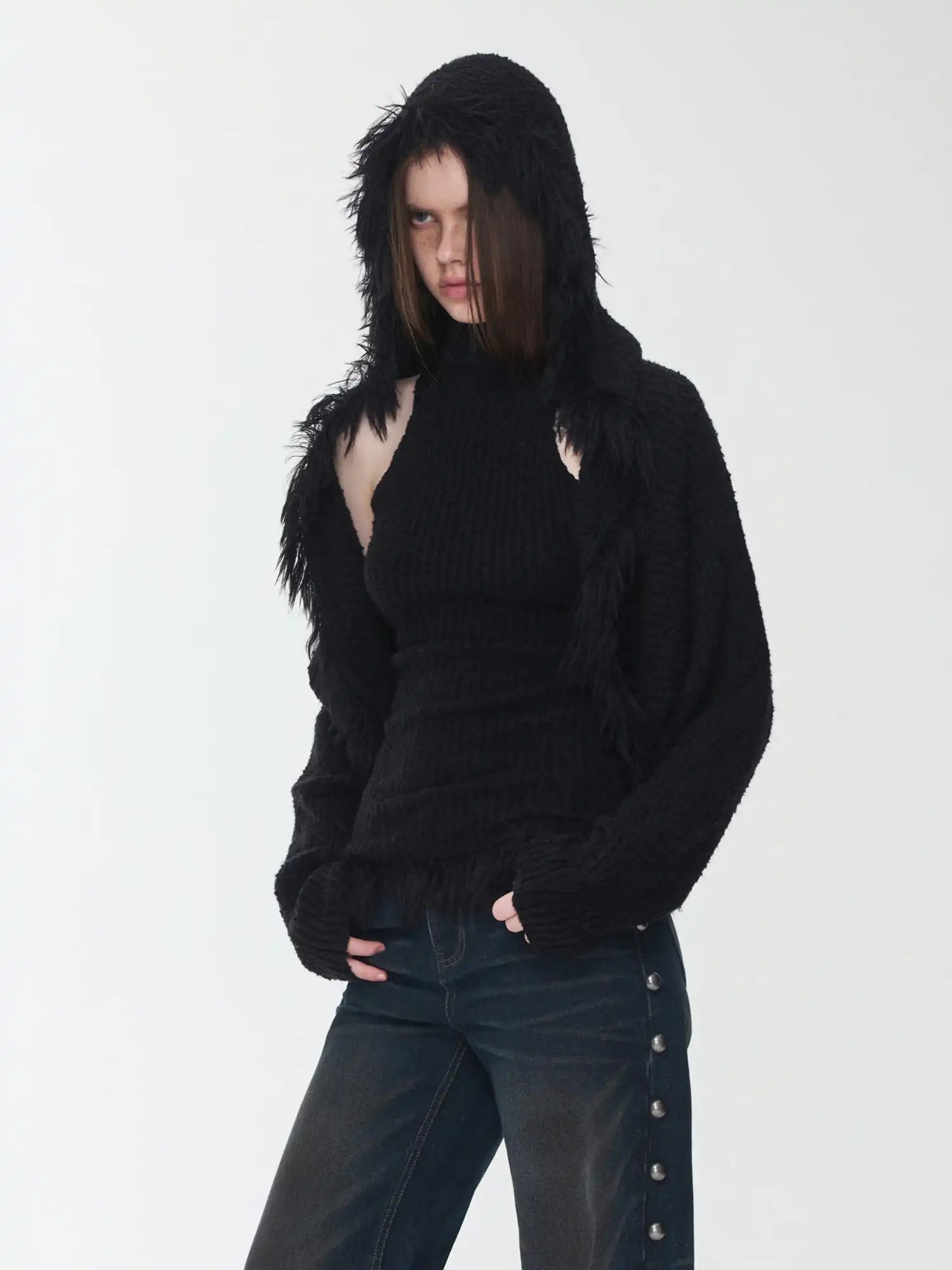 1Jinn Studio Fringe Knit Vest & Cardigan Vest Set | Canton Collective